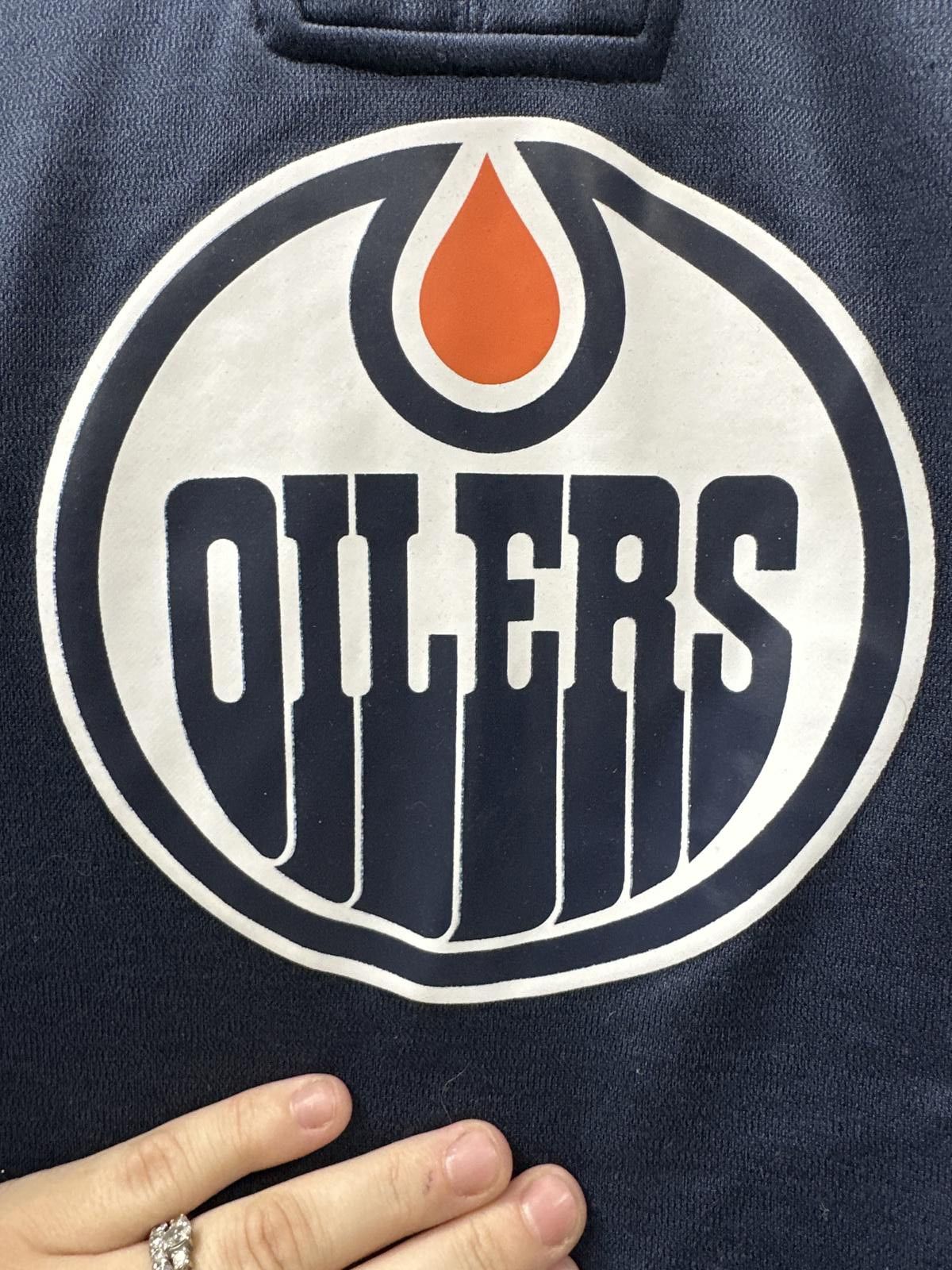 NHL Edmonton Oilers Youth Hoodie - Navy/Orange Size US XXS / EU 40 - 2 Thumbnail
