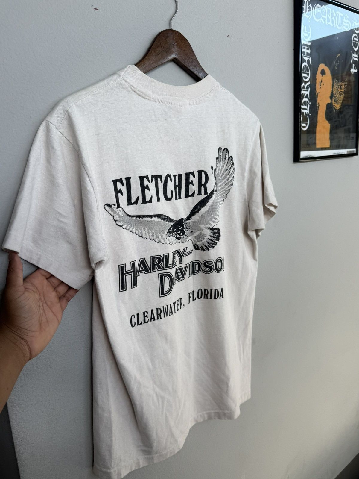 Harley Davidson 1986 Single Stitch Harley Pocket Tee Size US M / EU 48-50 / 2 - 6 Thumbnail