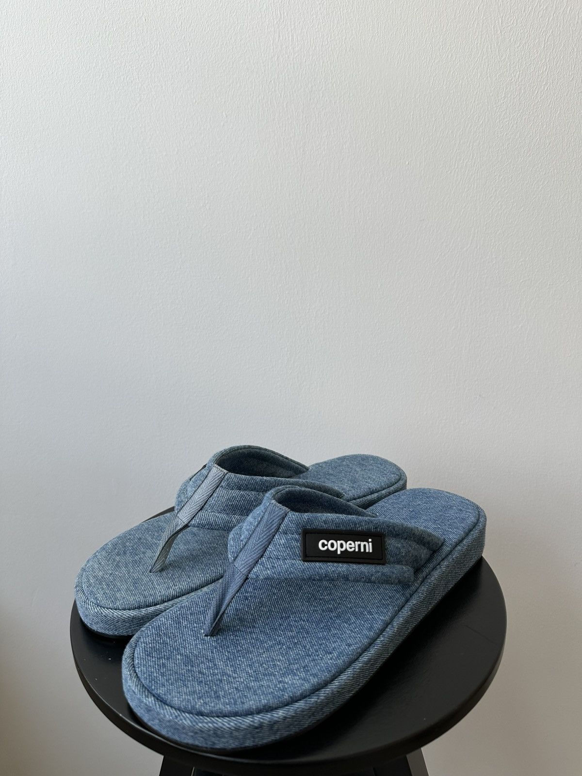 Coperni Coperni Logo Patch Denim Thong Sandals Size US 11 / IT 41 - 2 Thumbnail