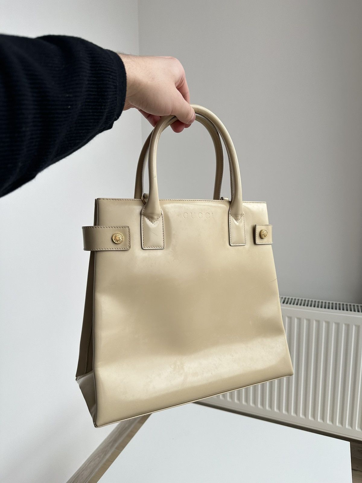Gucci Vintage Gucci Leather Beige Shoulder Hand bag 000 2404 0503 Size ONE SIZE - 17 Thumbnail