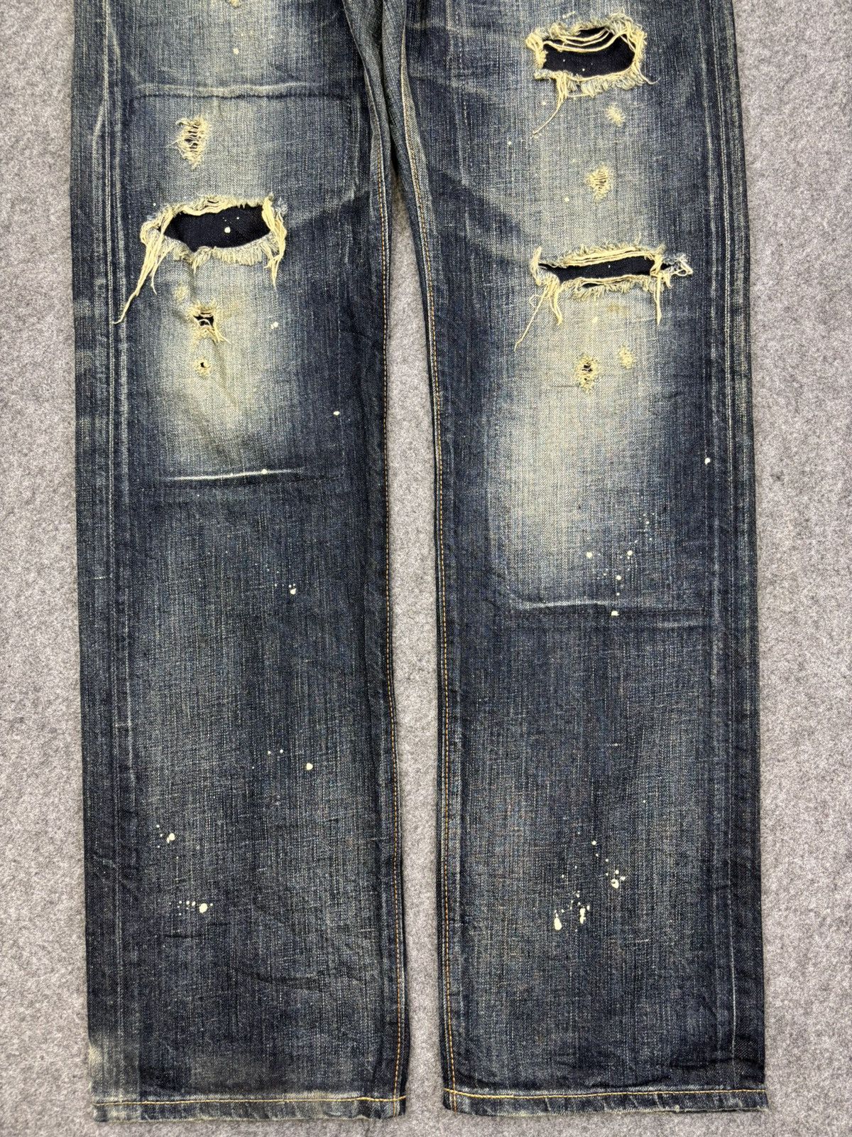 Edwin 💥Rebel Patchwork💥Edwin Painter Distressed Denim F772 Size US 32 / EU 48 - 4 Thumbnail