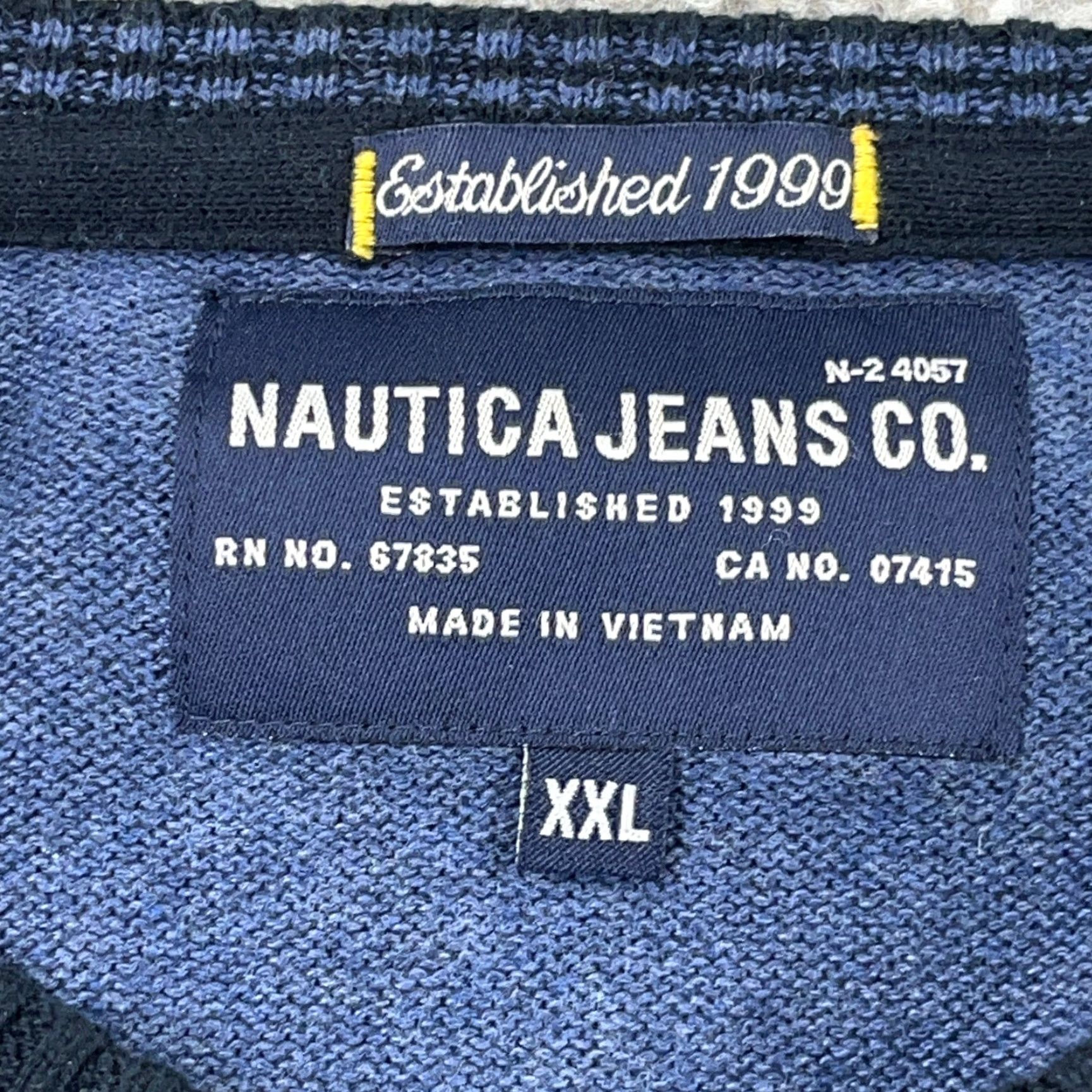 Nautica VINTAGE Nautica Men's Sweater XL Blue Crew Neck Pullover All Seasons Knit Logo Casual Size US XXL / EU 58 / 5 - 6 Thumbnail
