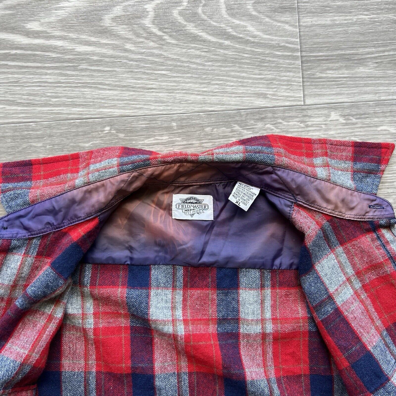 Other Vintage Wool Flannel Shirt Mens XL Red Plaid Long Sleeve Size US XL / EU 56 / 4 - 5 Thumbnail