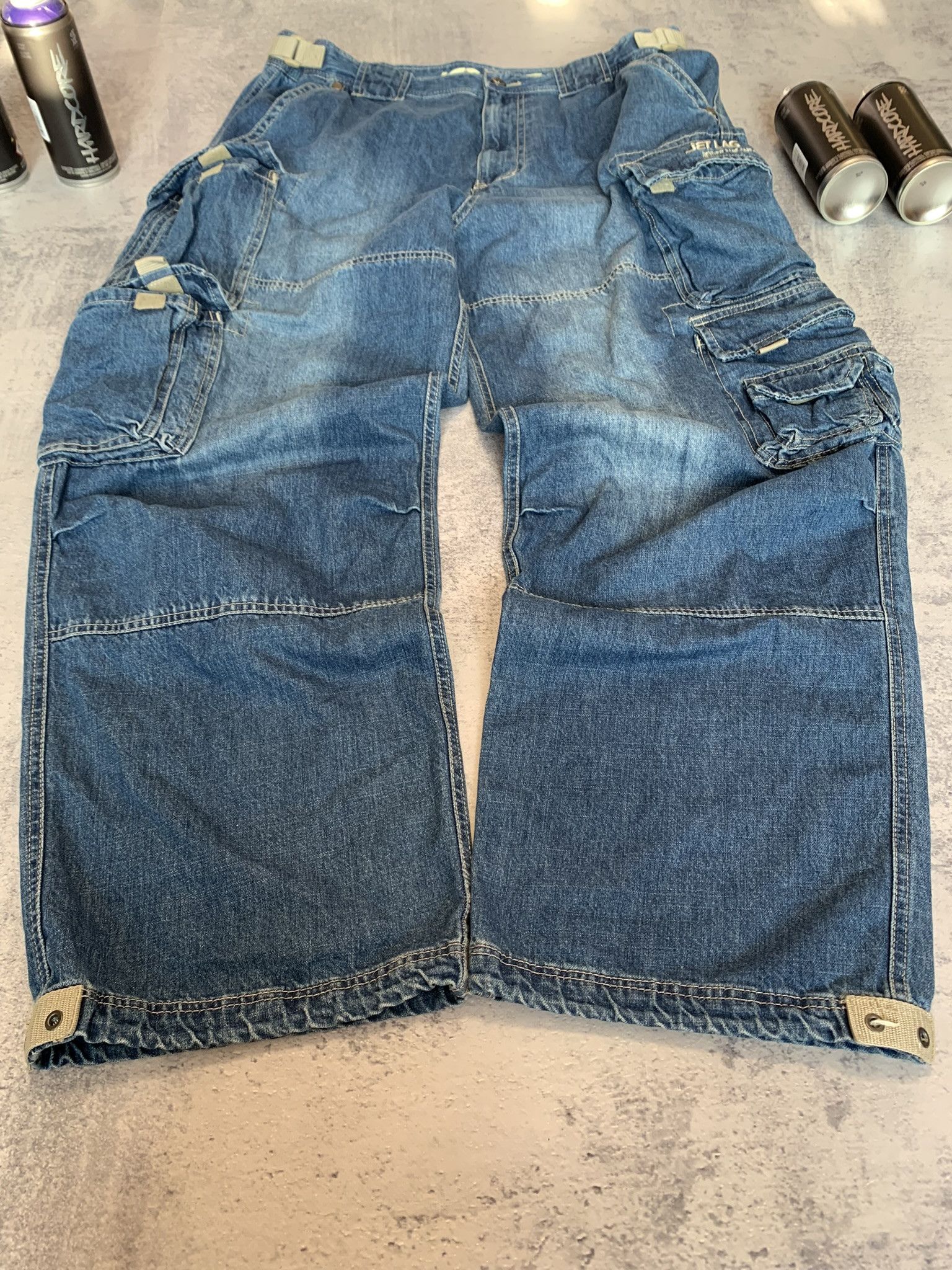 Jet Lag Vintage Y2K Jet Lag NYC Baggy Rare Cargo Pants Size XL Size US 36 / EU 52 - 6 Thumbnail