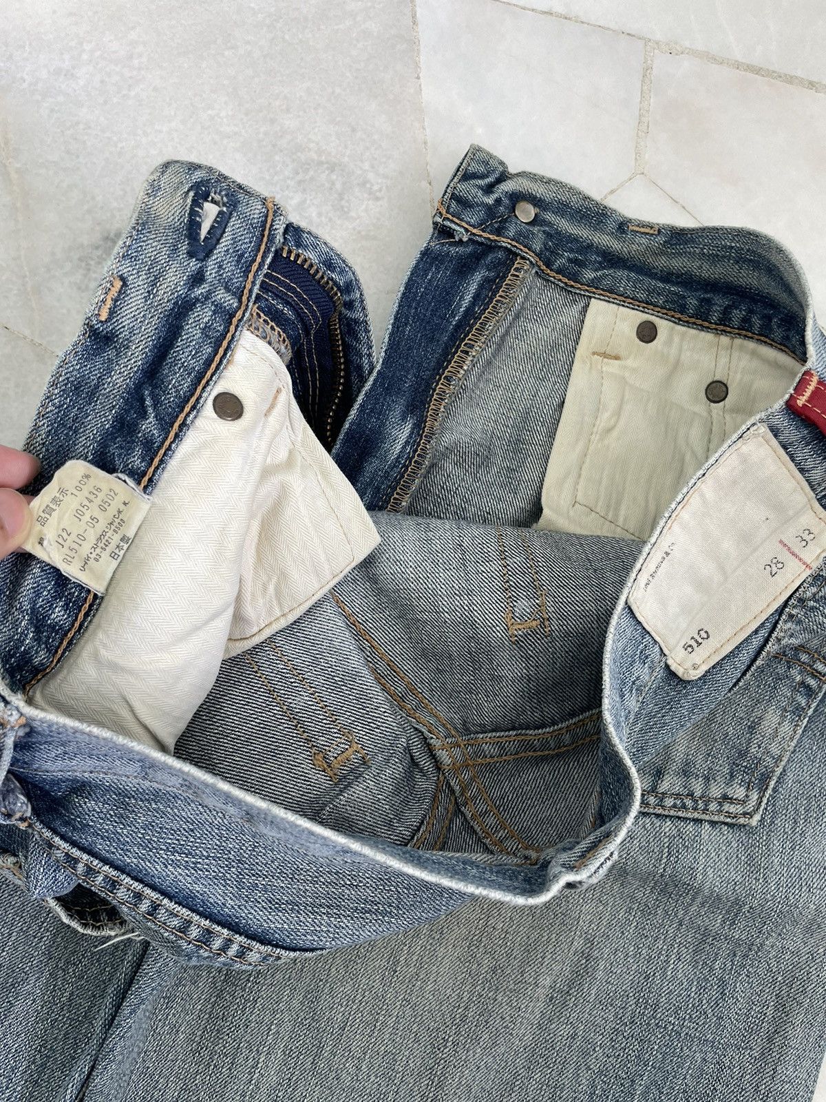 Levi's × Vintage Vintage Levis 510 Rusty Blue Washed Jeans Size US 28 / EU 44 - 7 Thumbnail