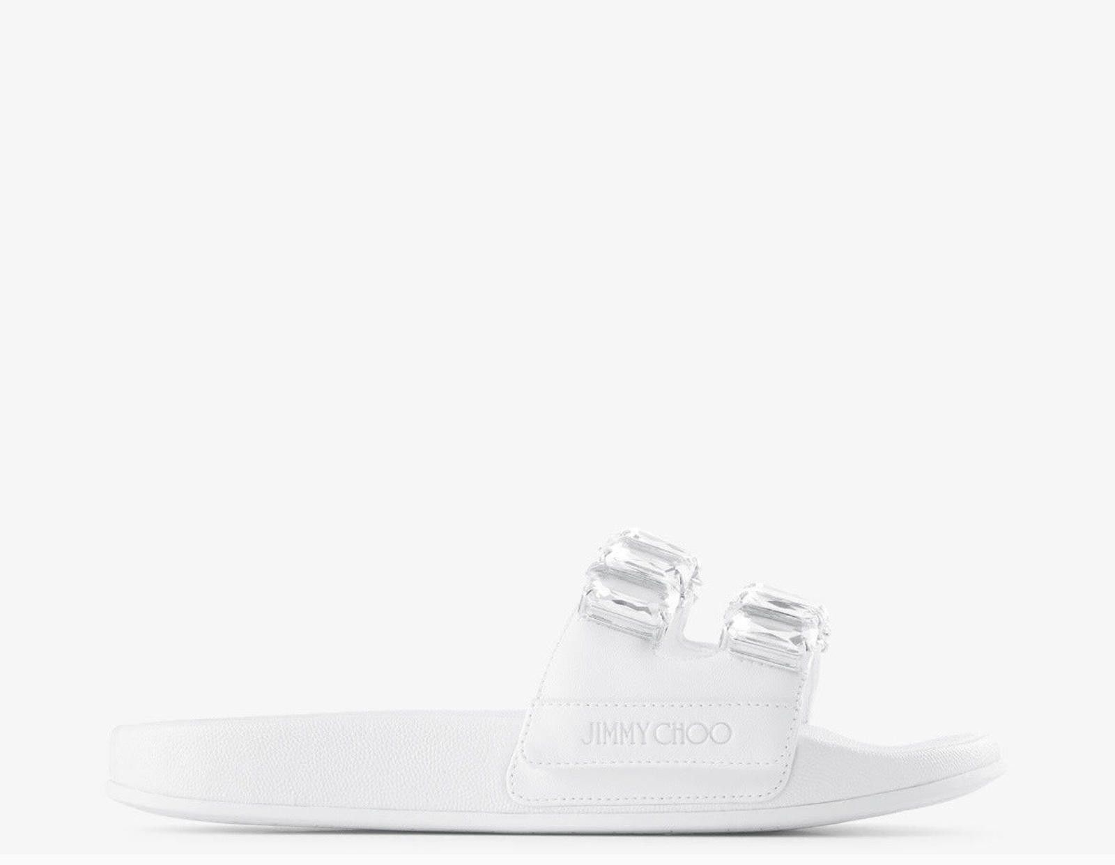 Jimmy Choo Jimmy Choo Fitz Crystal Slides Size US 7.5 / IT 37.5 - 1 Thumbnail