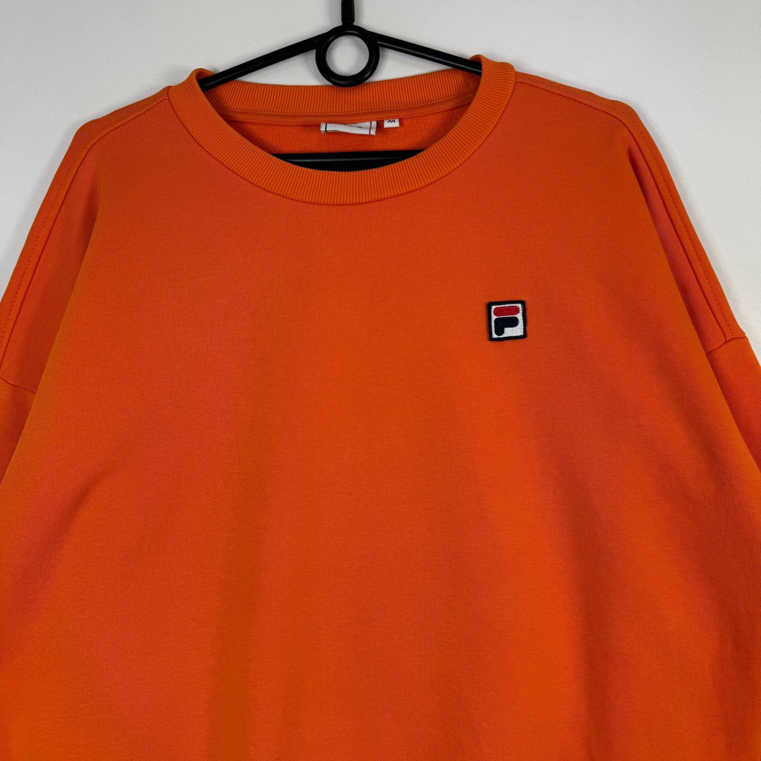 Fila Fila Small Logo Crewneck Sweatshirt Orange Mens Size M Size US M / EU 48-50 / 2 - 2 Thumbnail