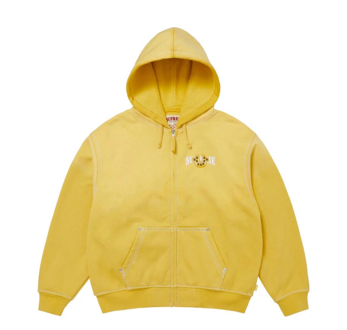 Supreme × True Religion Supreme True Religion Zip Up Hooded Sweatshirt Yellow FW25 Size US XL / EU 56 / 4 - 1 Thumbnail