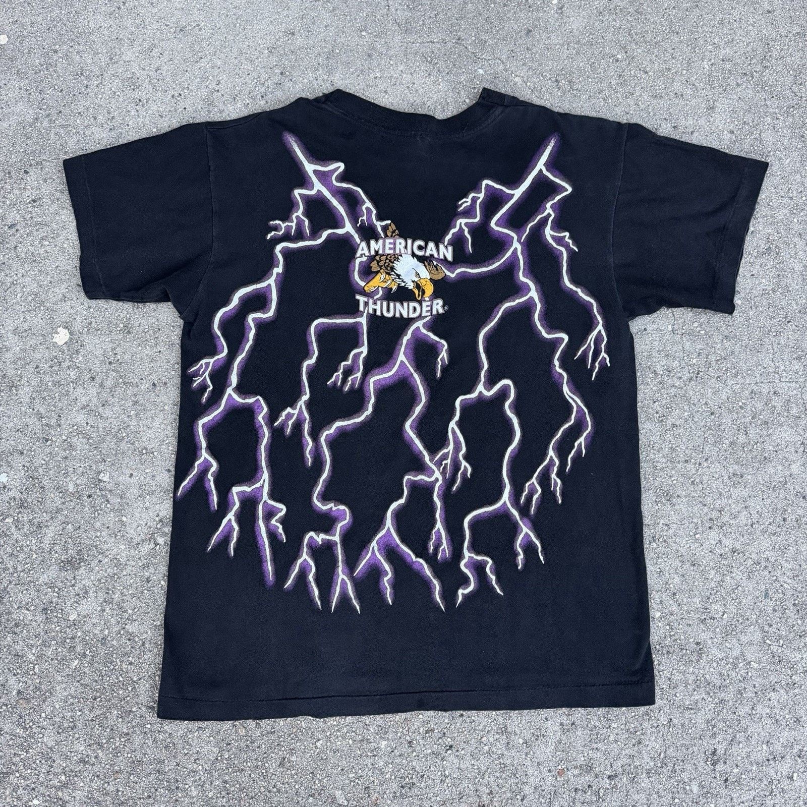 Harley Davidson × Vintage Vintage American Thunder Harley Davidson Lightning AOP Tee Size US L / EU 52-54 / 3 - 2 Thumbnail