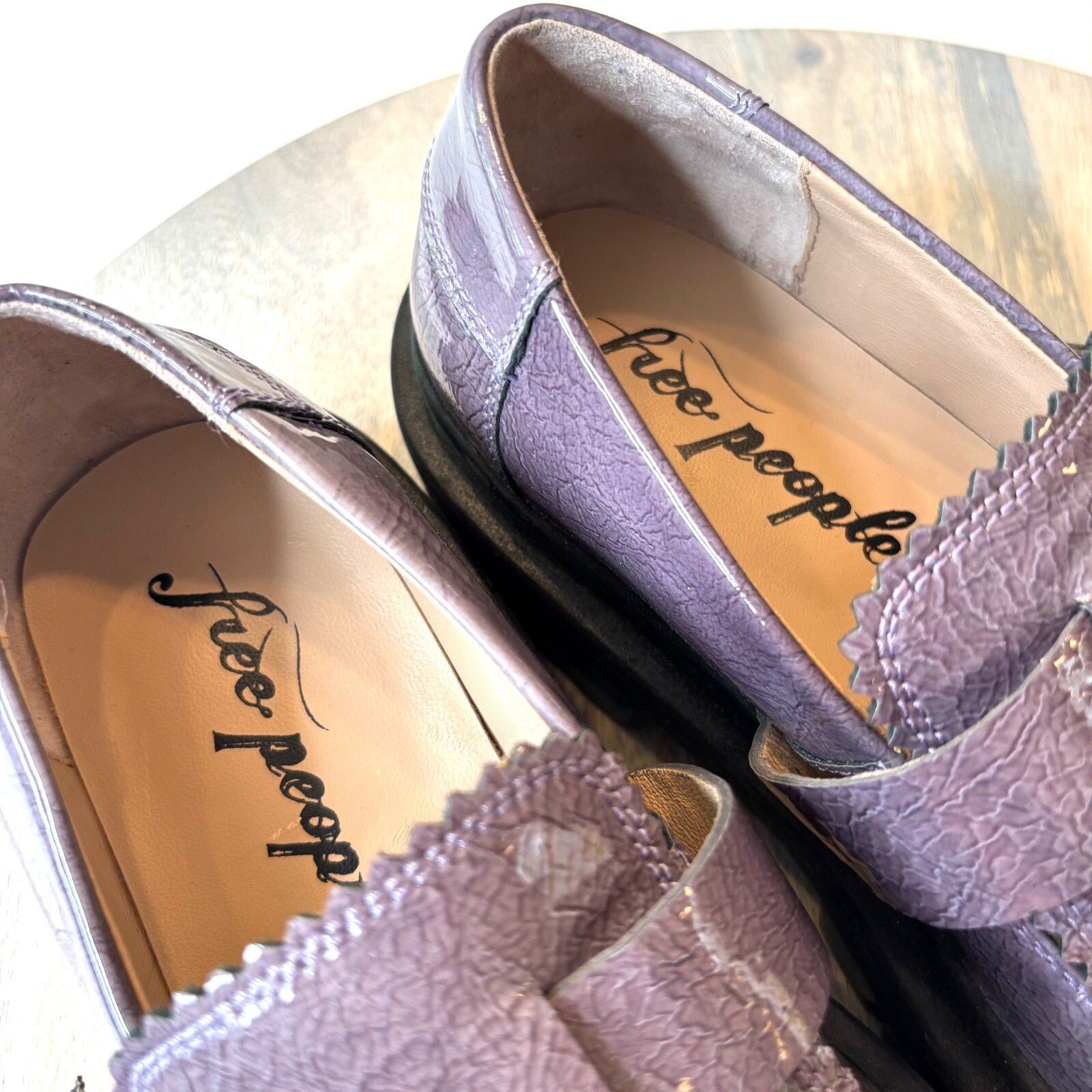 Free People Free People Mackensie MJ Loafer Purple Patent Leather Sz 7.5 Size US 7.5 / IT 37.5 - 6 Thumbnail