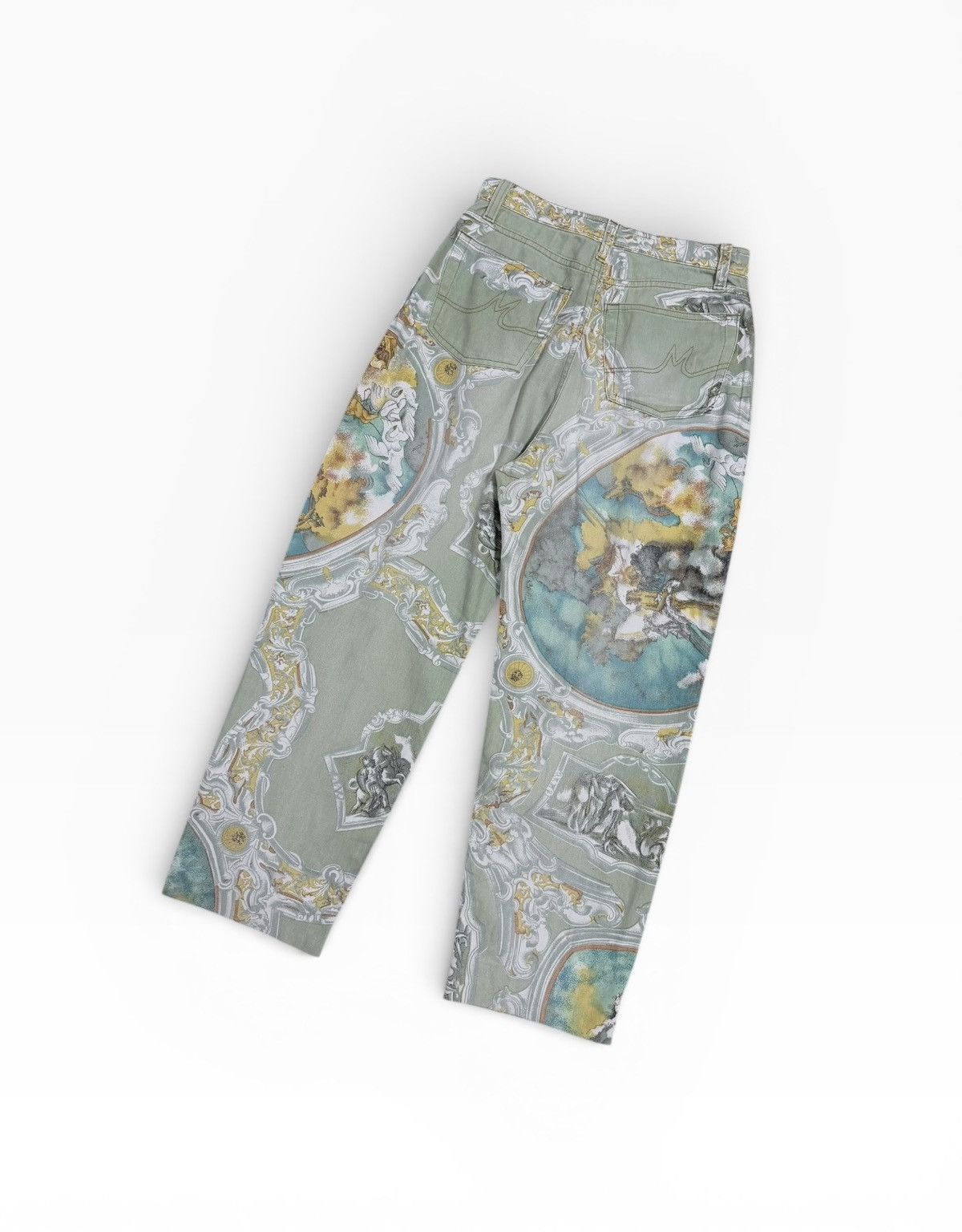 Roberto Cavalli Vtg🔥Angelo Marani Baroque Printed Denim Pant Size US 29 - 15 Thumbnail