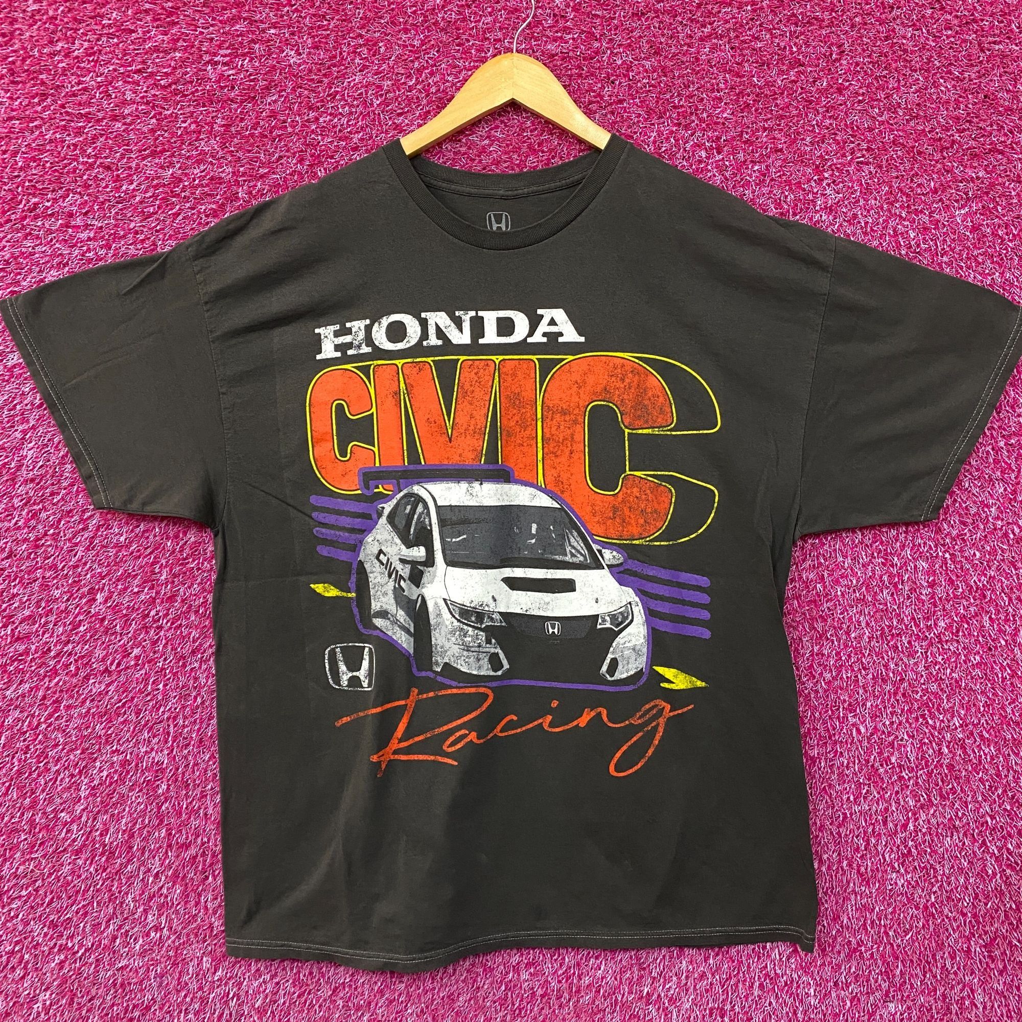 Honda Honda Civis Racing Car Art Poster T-Shirt O/S Size US XL / EU 56 / 4 - 1 Thumbnail