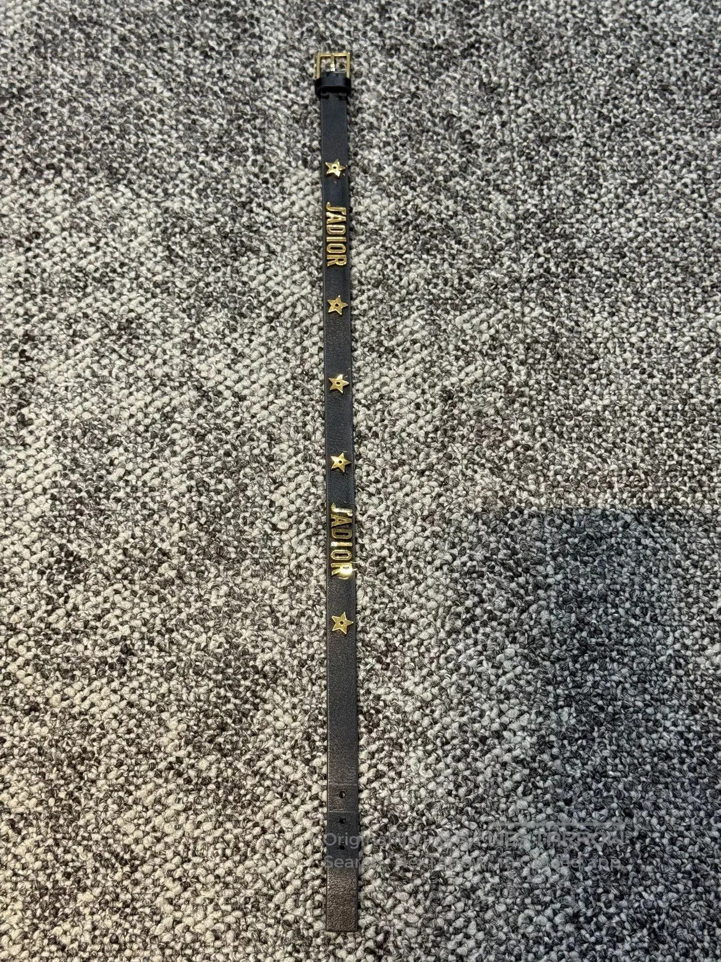 Dior Dior Black Leather Necklace with Gold Star. Size ONE SIZE - 1 Thumbnail