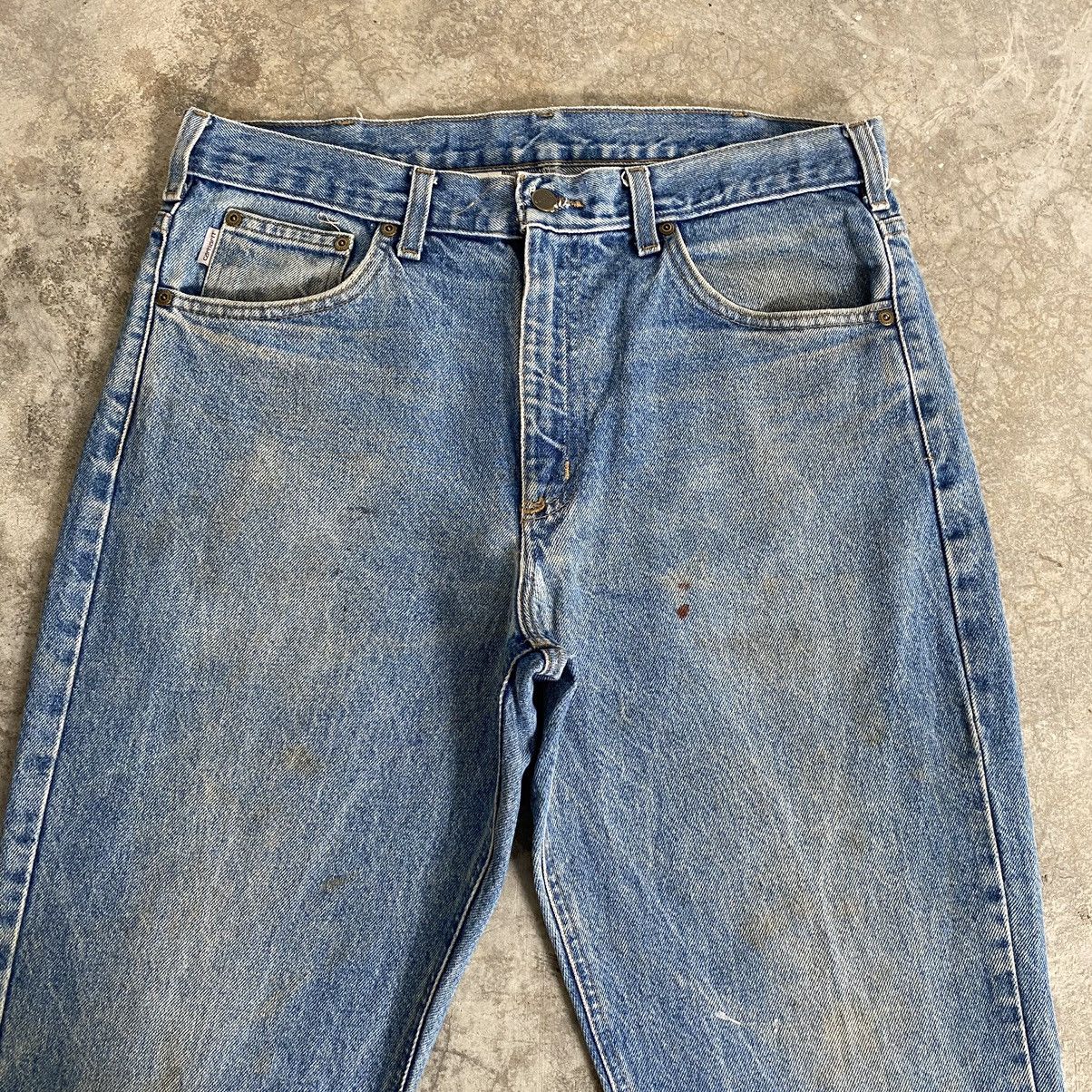 Carhartt Vintage Carhartt Traditional Fit Faded Dirty Jeans Size US 35 - 9 Thumbnail