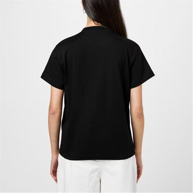 Jil Sander o1g2r1mq1024 Logo T-Shirts in Black Size L / US 10 / IT 46 - 5 Thumbnail