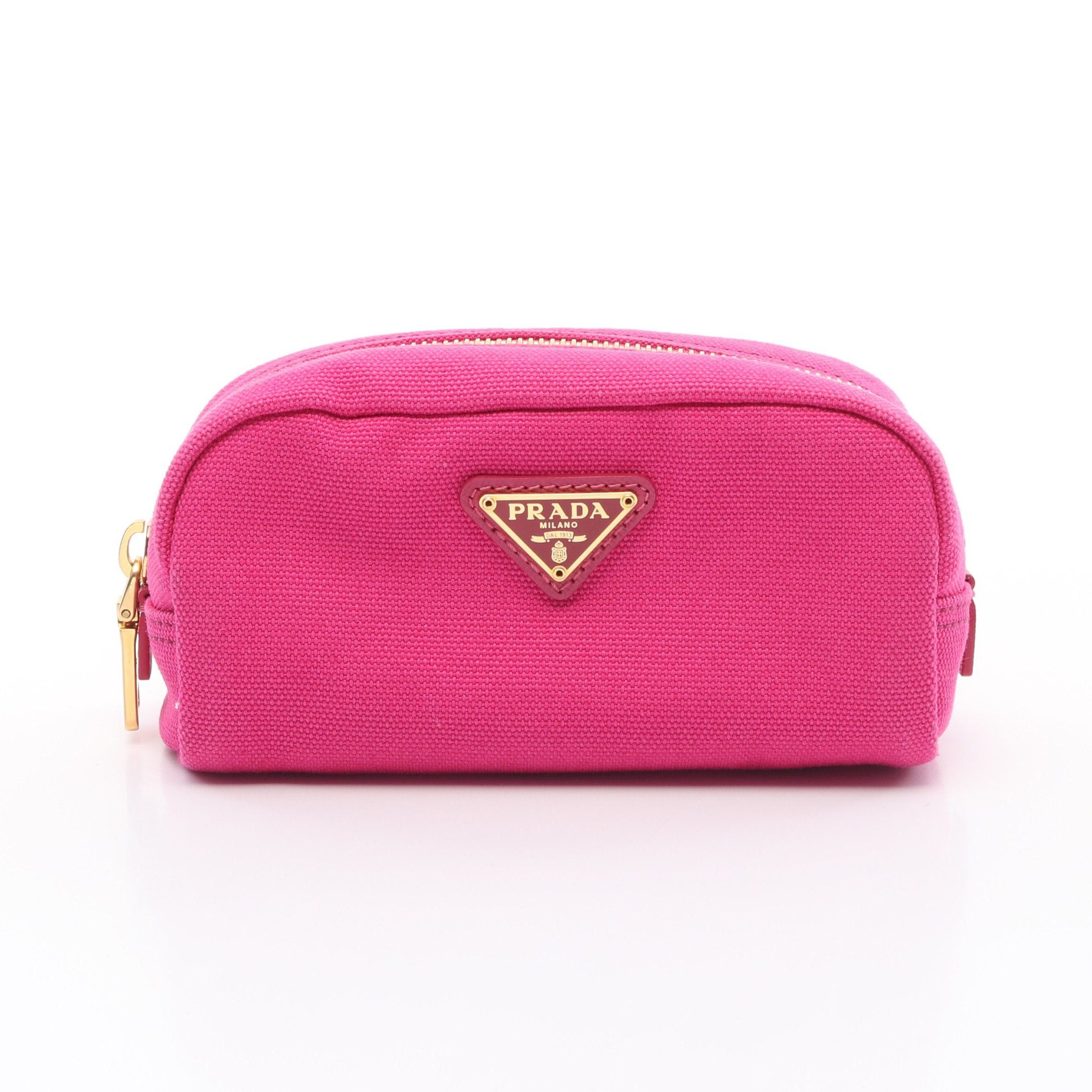 Prada Prada Canapa Pouch Canvas Pink Purple Size ONE SIZE - 1 Thumbnail