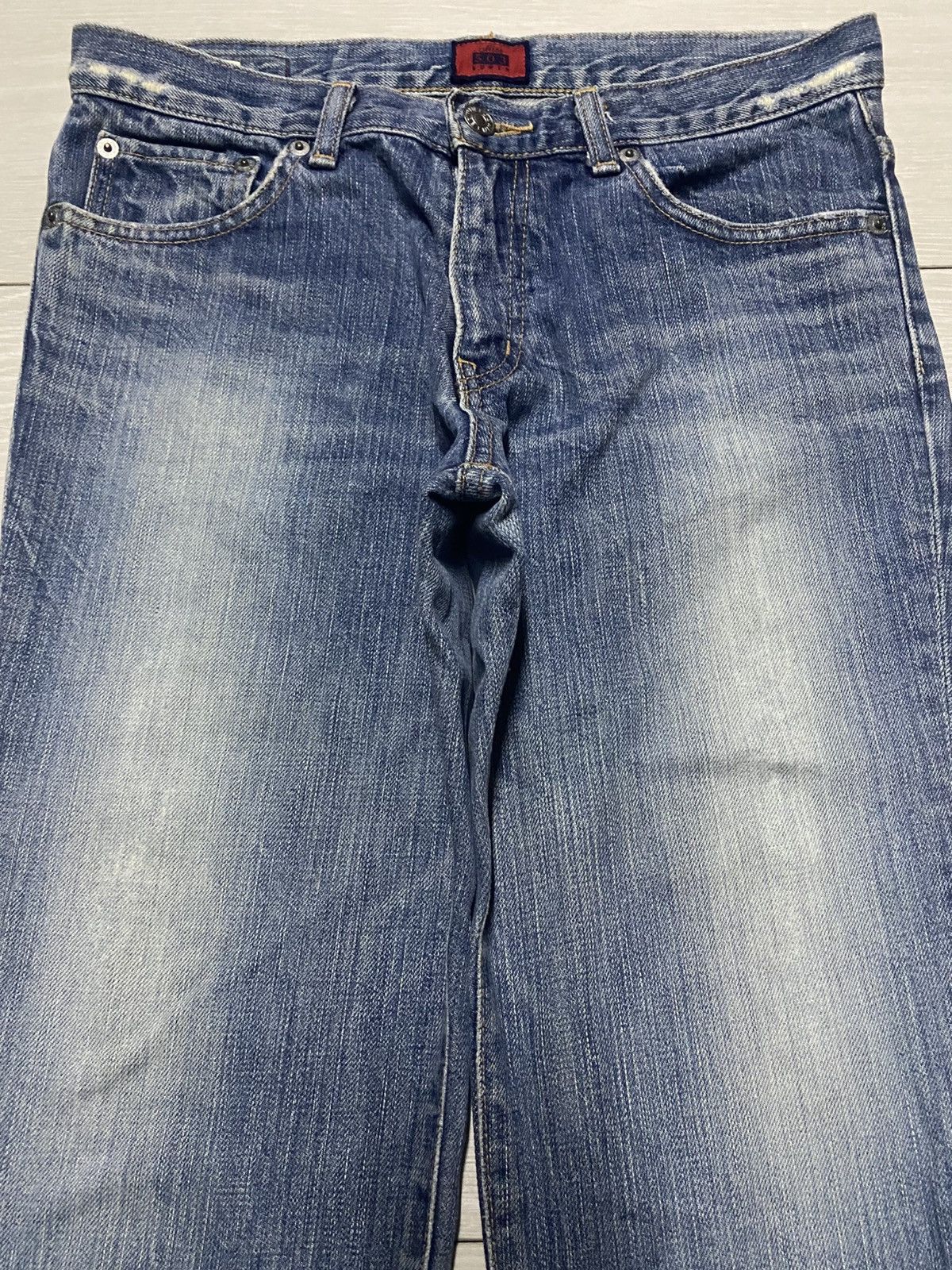 Edwin Vintage Miss Edwin 503 Blue Wash Flare Jeans Size US 30 / EU 46 - 3 Thumbnail