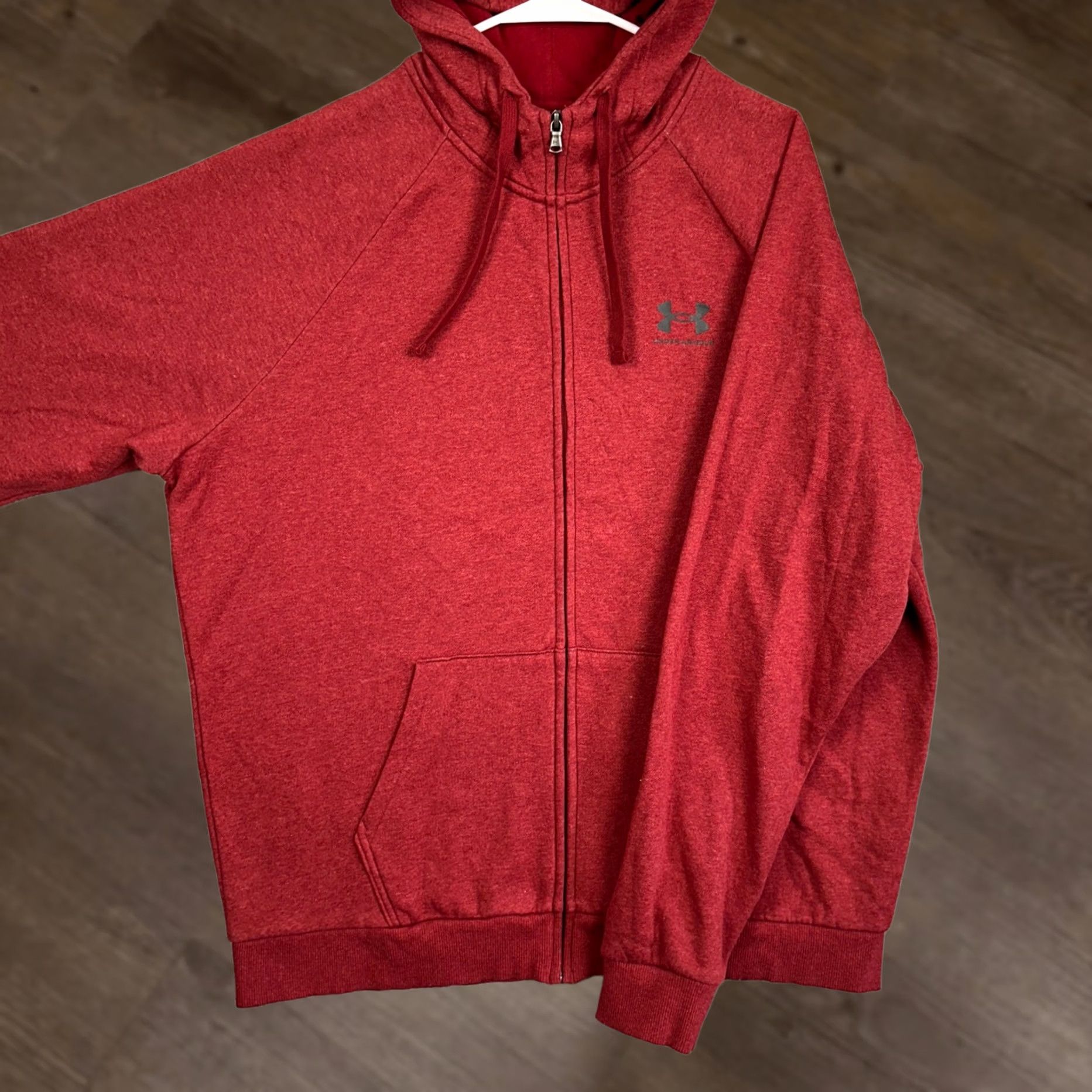 Under Armour Under Armour Full Zip Hoodie Jacket Mens XL Red Loose Fit Raglan Long Sleeve Zip Front Pockets Logo EUC 3-in-1 Size US XL / EU 56 / 4 - 1 Thumbnail