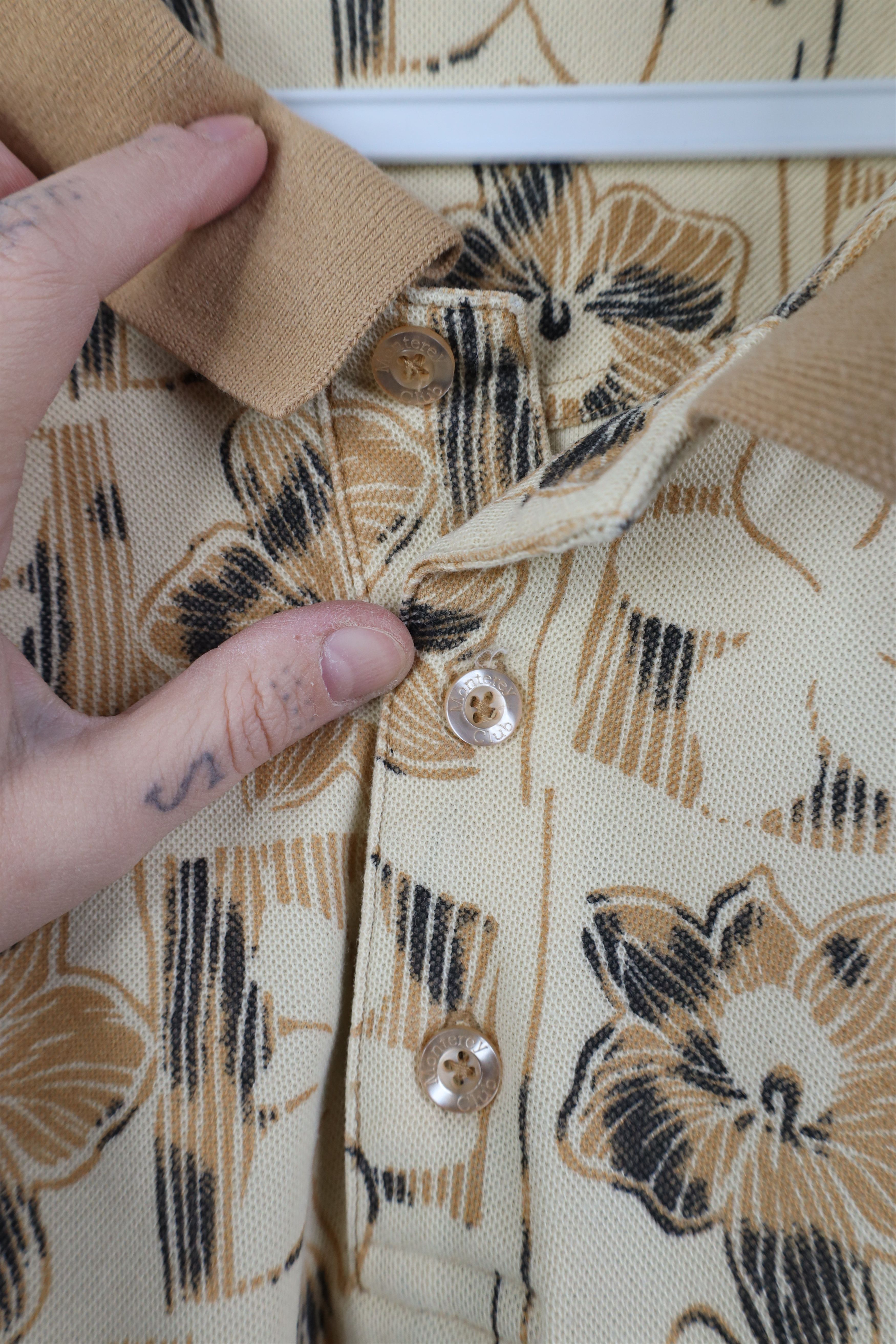 Vintage Vintage 90s Streetwear Hawaiian Golf Polo Shirt Beige Size US XXL / EU 58 / 5 - 5 Thumbnail