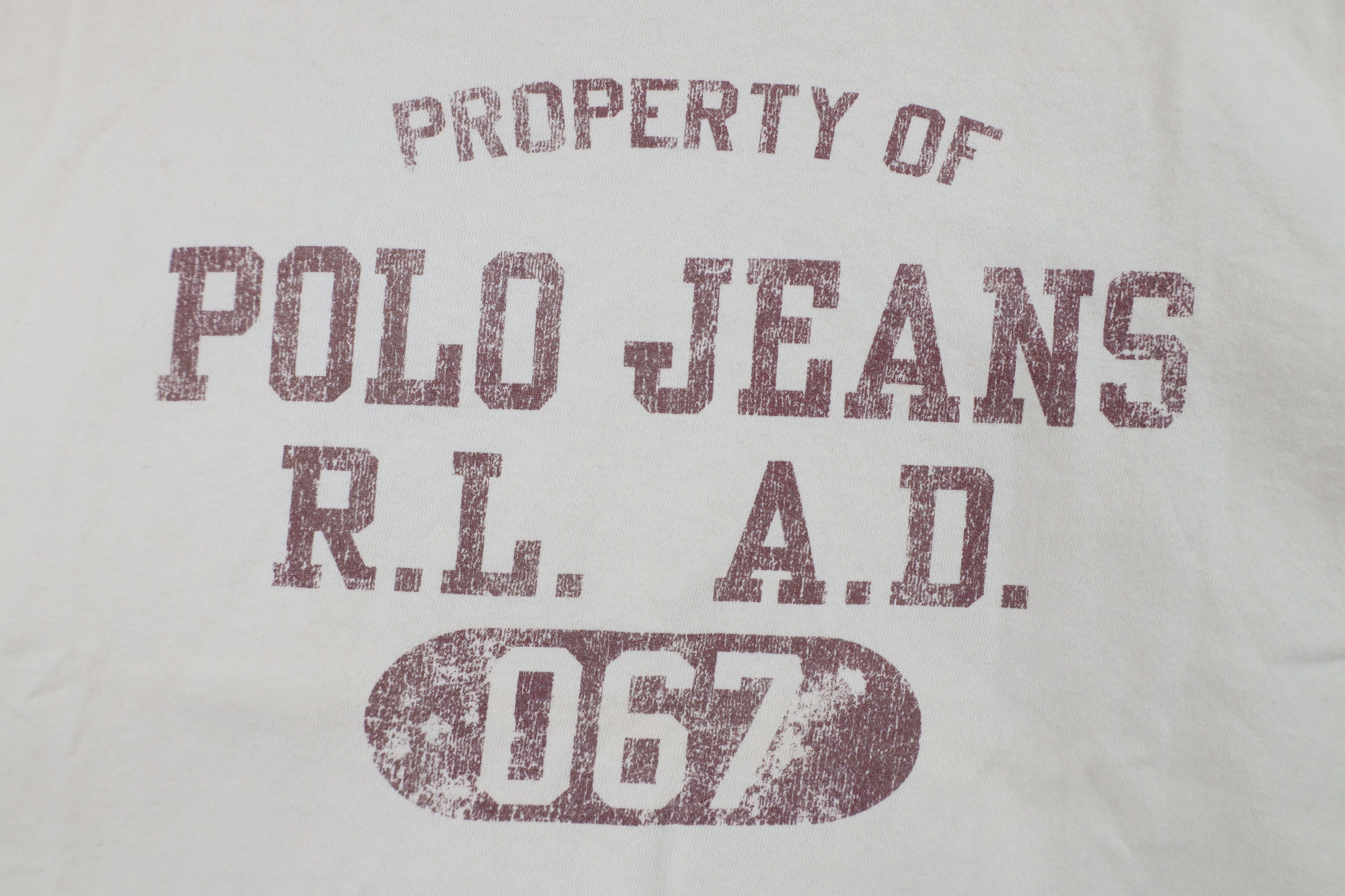 Ralph Lauren × Vintage Vintage 90s Ralph Lauren Short Sleeve Ringer T-Shirt Beige Size US L / EU 52-54 / 3 - 4 Thumbnail