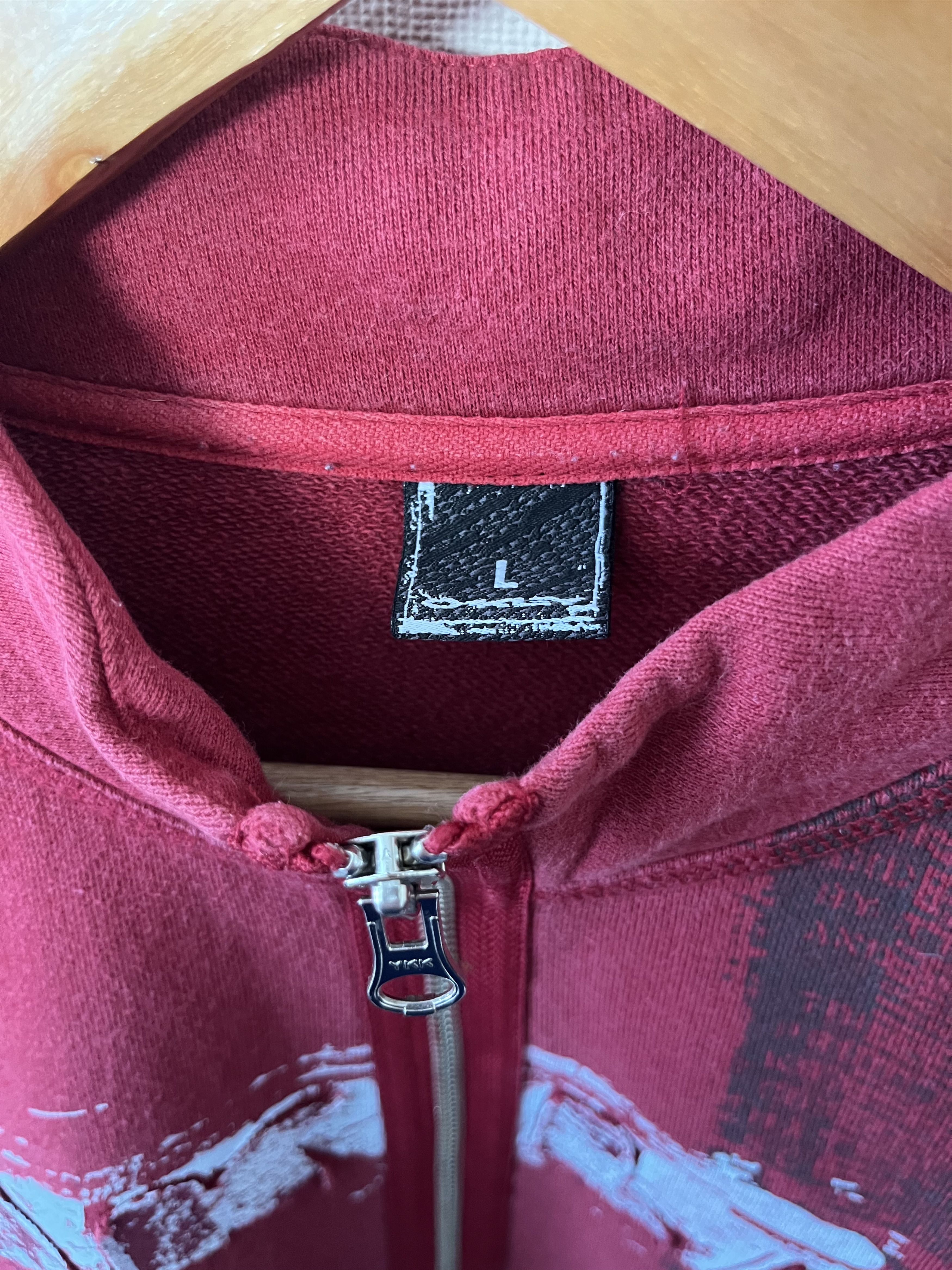 Oakley Vintage Oakley Big Logo Paint Y2K Style Red Zip Sweatshirt Size US L / EU 52-54 / 3 - 6 Thumbnail