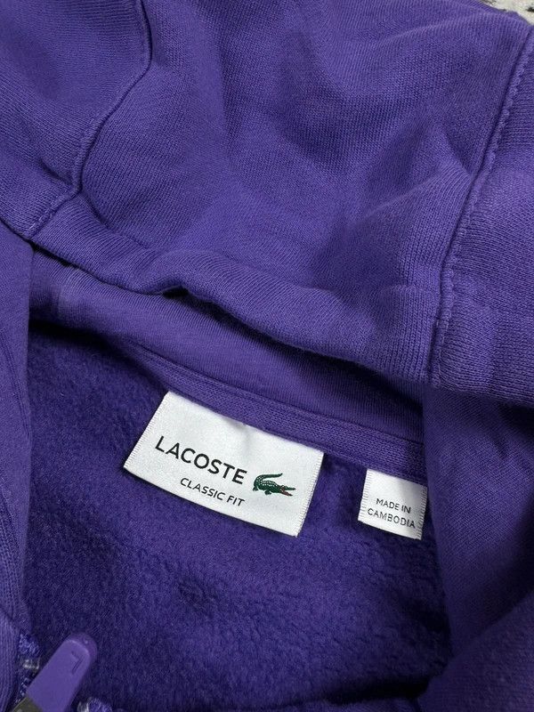 Lacoste Lacoste purple zip hoodie L Size US L / EU 52-54 / 3 - 5 Thumbnail
