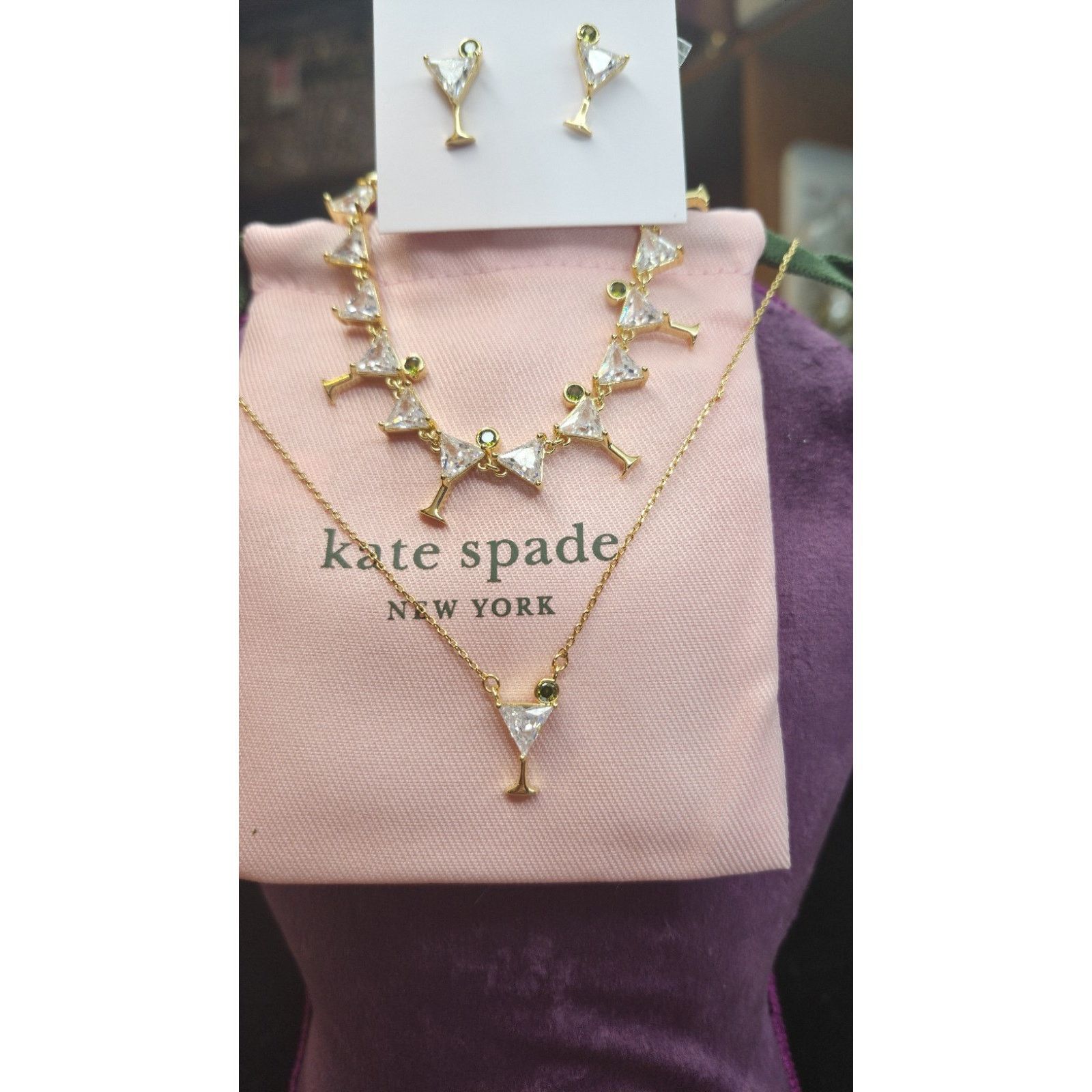 Kate Spade Kate Spade Martini Glass Jewelry Necklace Earrings Bracelet Size ONE SIZE - 7 Thumbnail