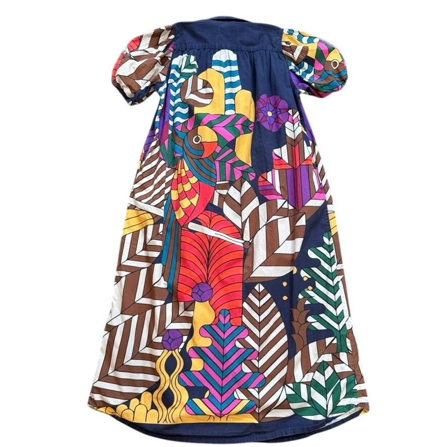 Carolina K Carolina K Valerie Pleated Kaftan in Blue Multi, Size S Size S / US 4 / IT 40 - 7 Thumbnail