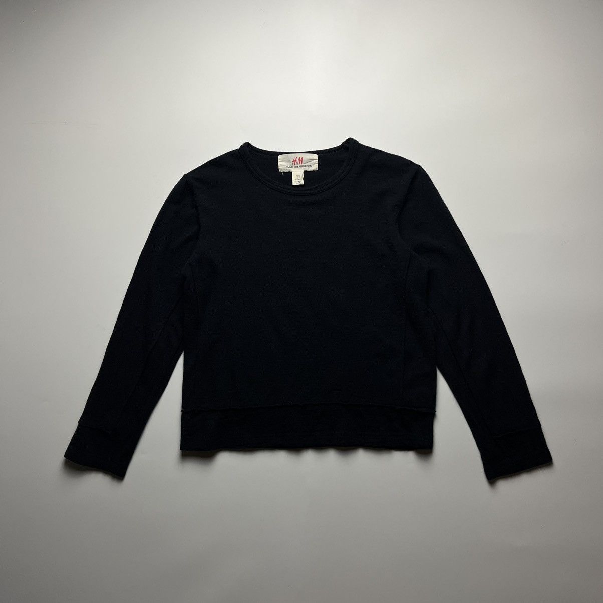 Comme des Garcons × H&M H&M x Comme des Garçons - 2008 Black Raw Hem Design L/S Size S / US 4 / IT 40 - 1 Thumbnail