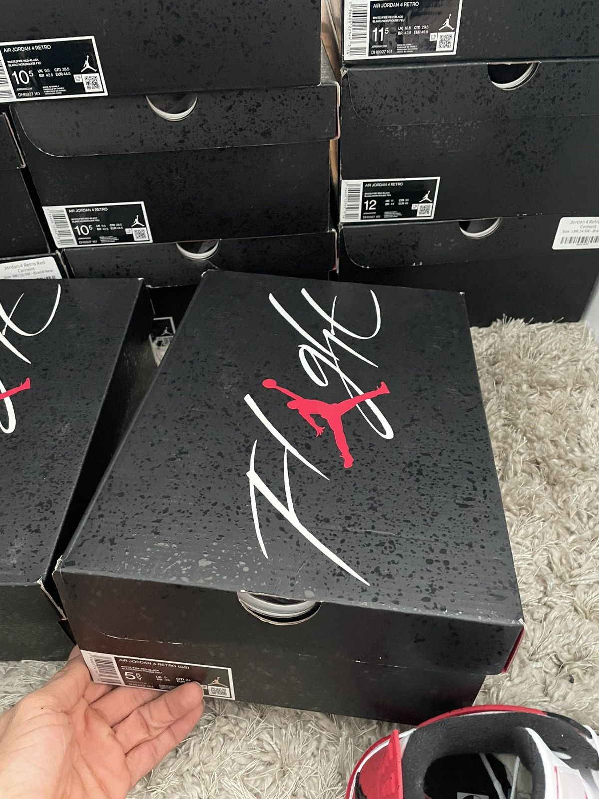 Jordan Brand Jordan 4 Red Cement Size US 5.5 / EU 38 - 10 Thumbnail