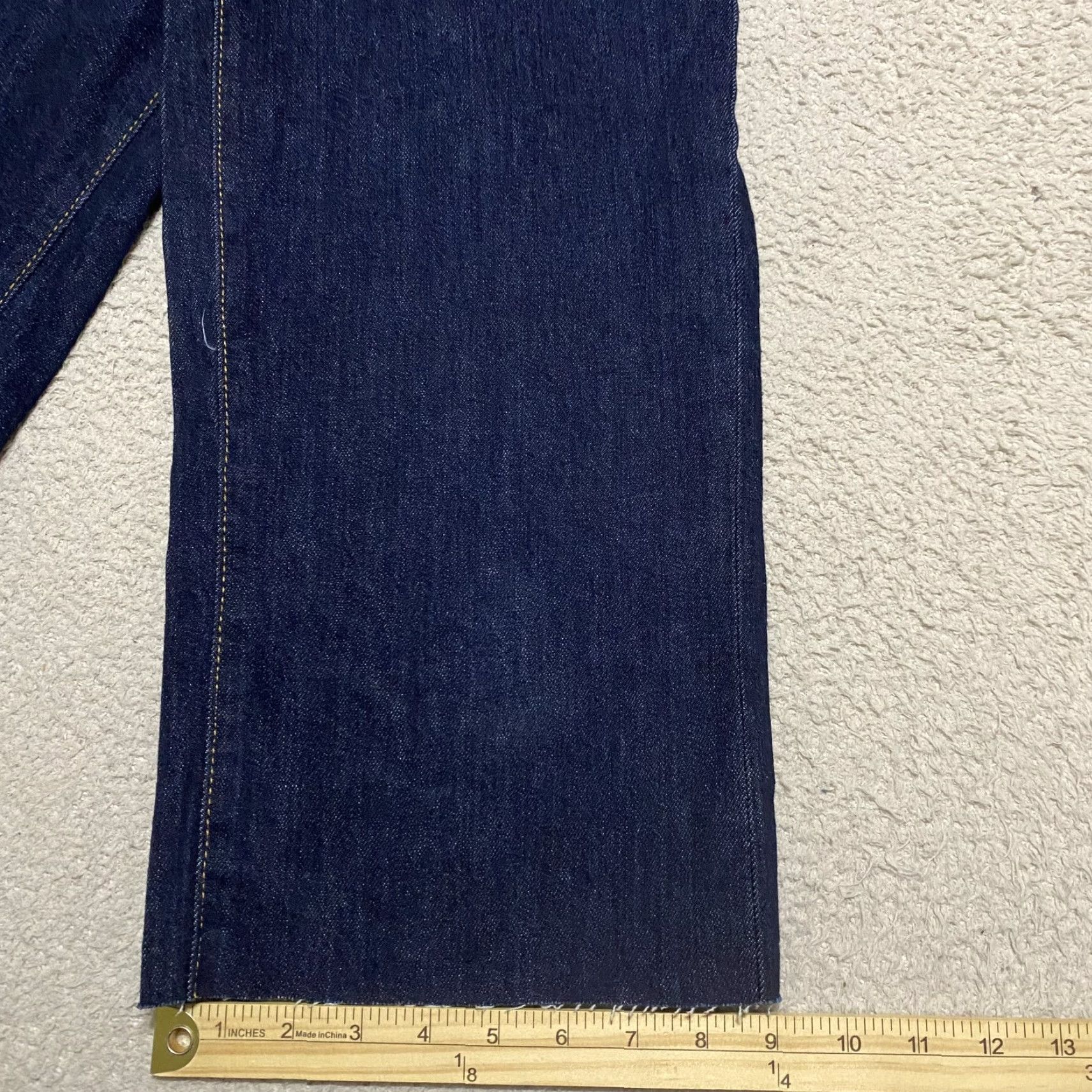 Vintage OAT New York Jeans Womens 2 Blue Denim Wide Leg High Rise Raw Hem Cropped Crop Wide-Leg Jeans Womens M2 LOY? Size 26" / US 2 / IT 38 - 5 Thumbnail