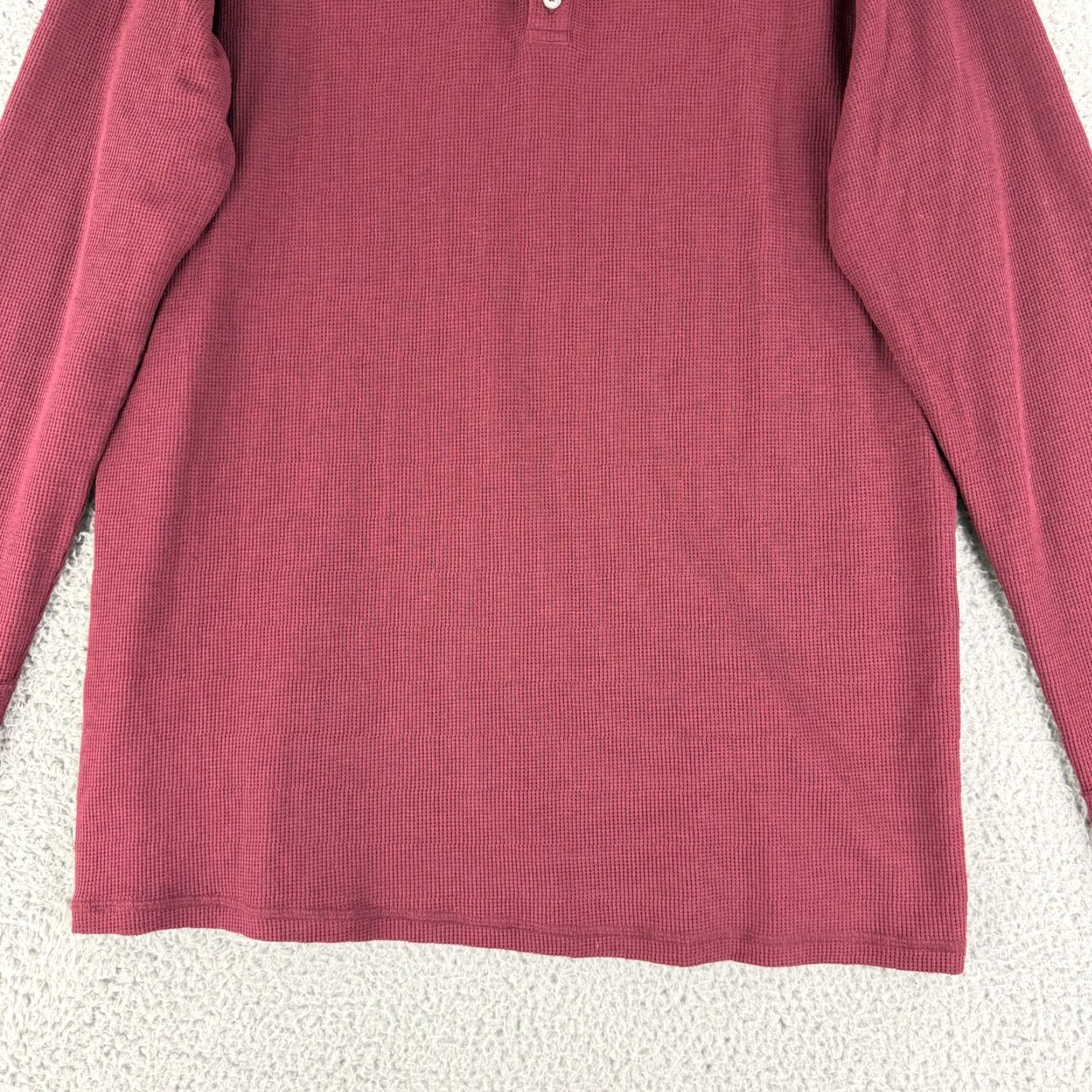 Vintage Mack Weldon Henley Shirt Mens 2XL Maroon Long Sleeve Thermal Crew Neck Shirt Size US XXL / EU 58 / 5 - 4 Thumbnail