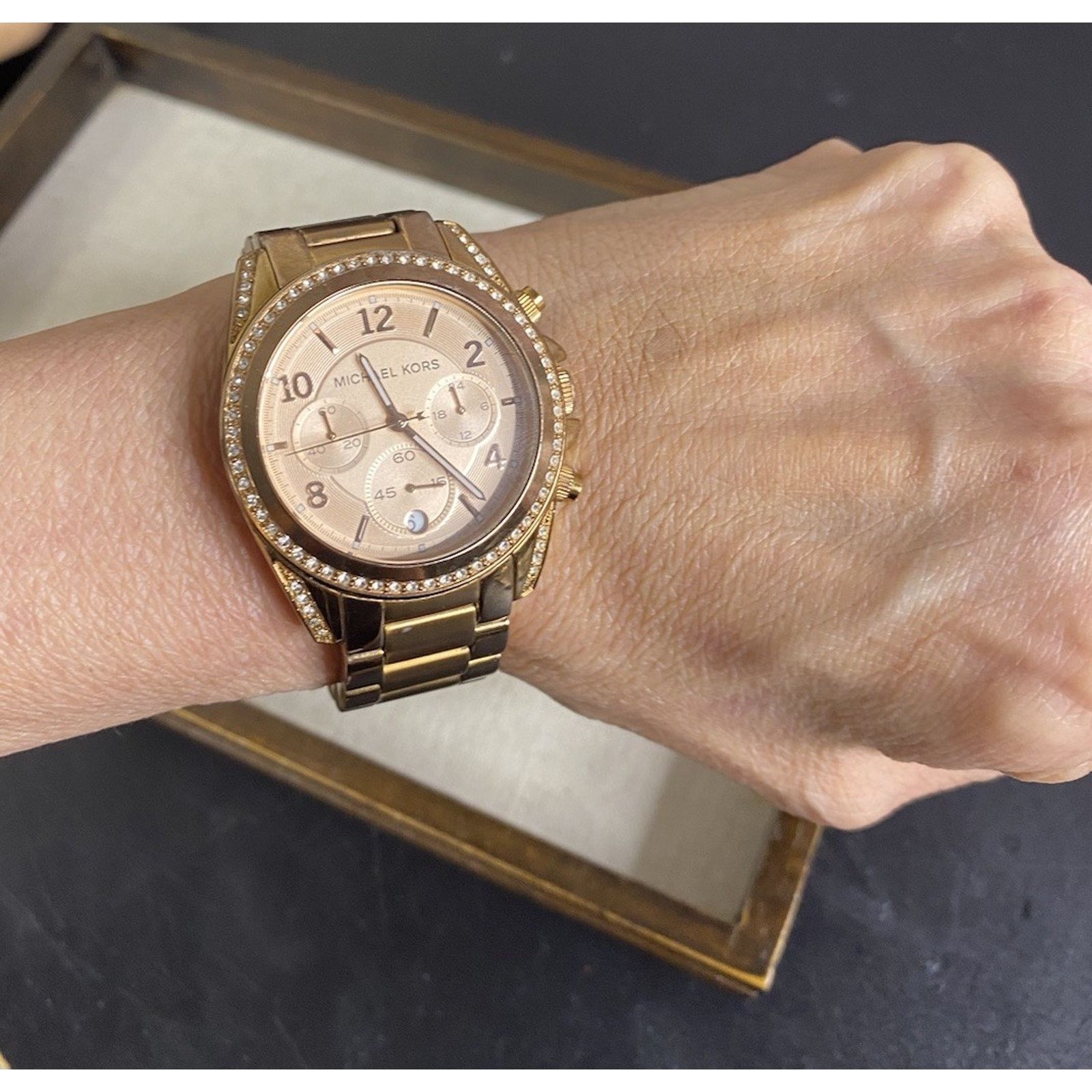Michael Kors Michael Kors NEW Battery Stainless Rose Gold Watch MK5263 Size ONE SIZE - 4 Thumbnail