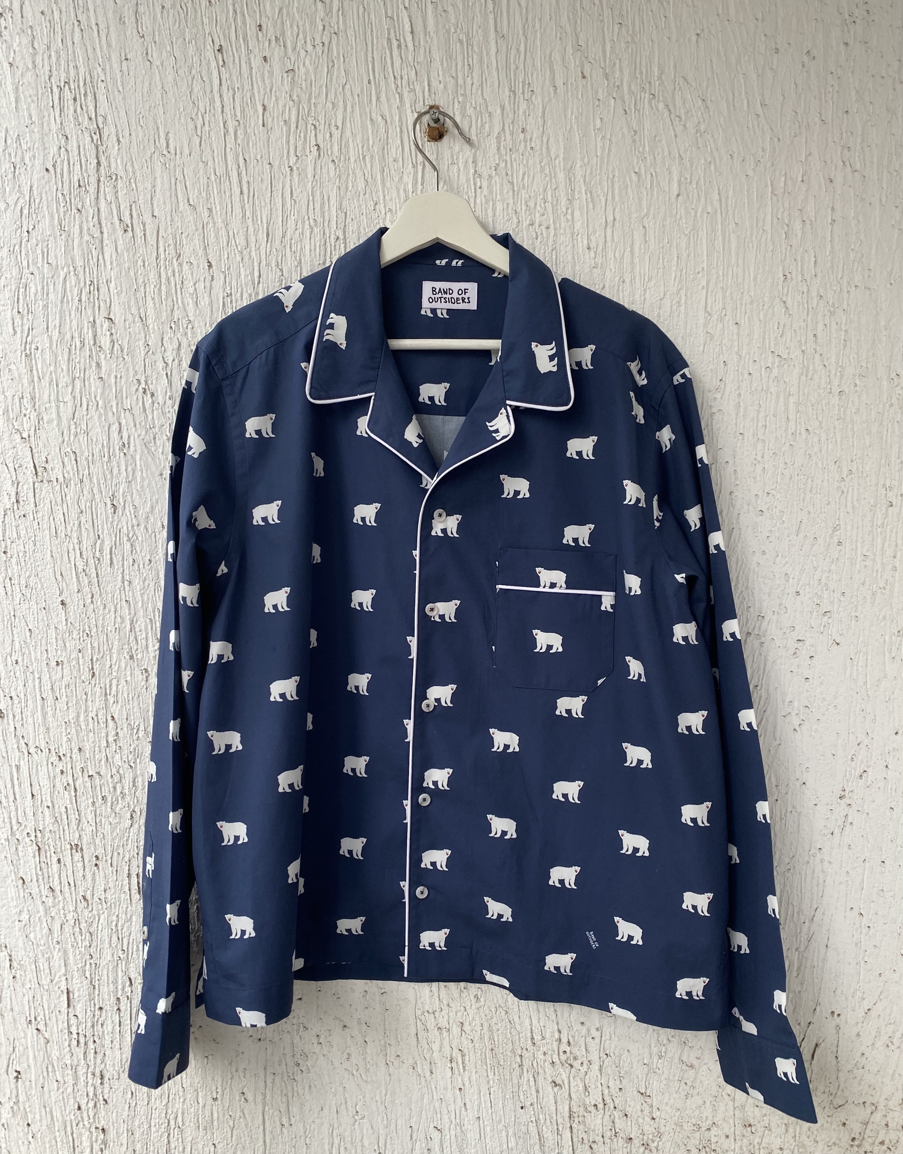 polar bear print bowling shirt
