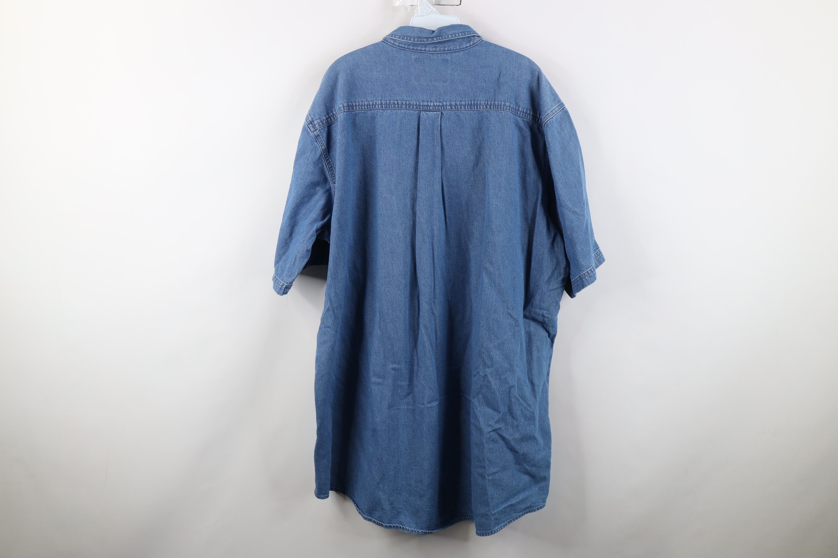 Dickies Vintage 90s Y2K Dickies Short Sleeve Denim Button Down Shirt Size US XXL / EU 58 / 5 - 14 Thumbnail