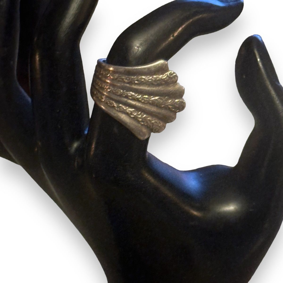 Vintage Vintage silver spoon ring Size ONE SIZE - 2 Thumbnail