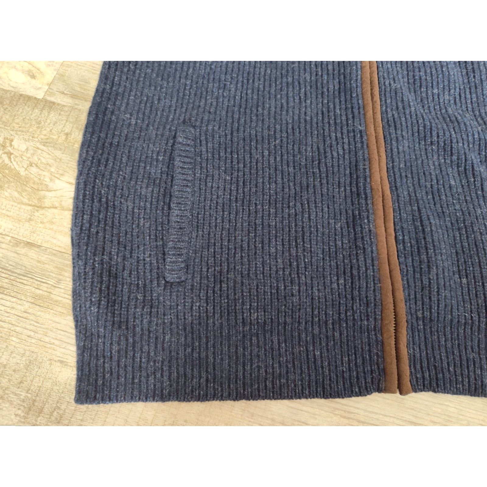 Vintage VINTAGE L.L.Bean Lambs Wool Sweater Vest Full Zip - Size L - Blue - 100% Lambs Wool - Adult Mens Betted EUC Size US L / EU 52-54 / 3 - 2 Thumbnail