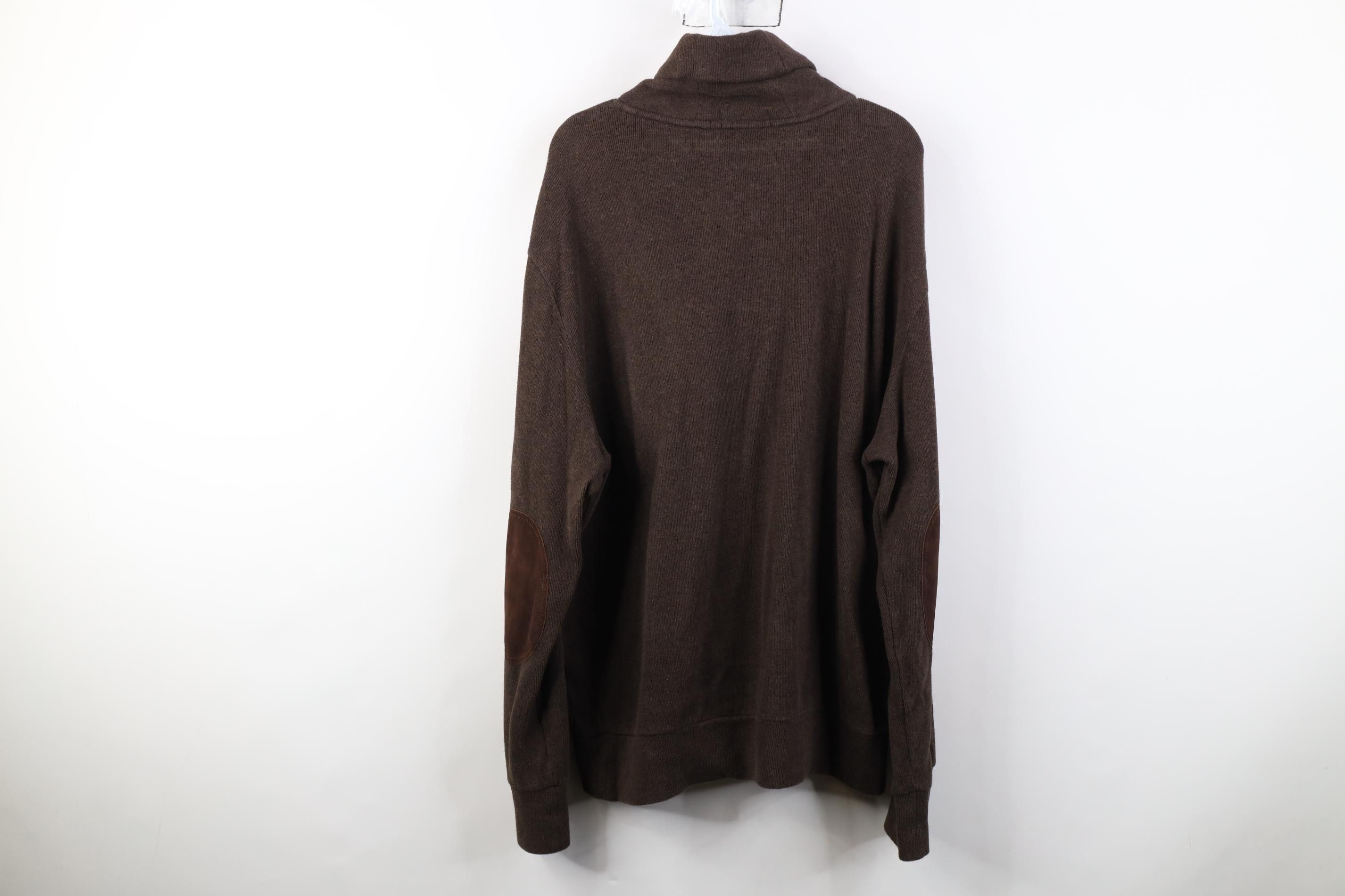 Polo Ralph Lauren Vintage Ralph Lauren Elbow Patch Ribbed Knit Shawl Sweater Size US XL / EU 56 / 4 - 14 Thumbnail