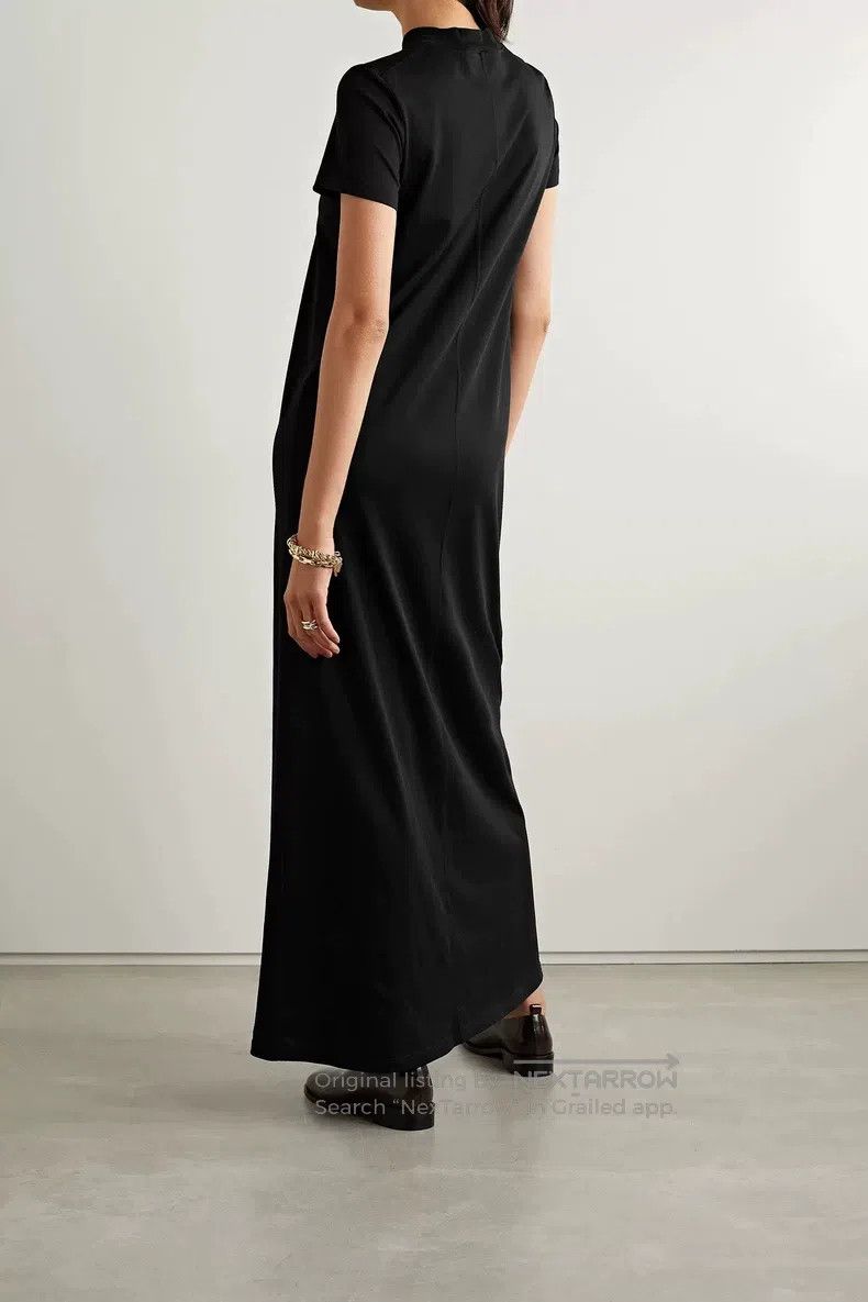 The Row The Row Half High Neck Short Sleeve Black Extended T-Shirt Size XS / US 0-2 / IT 36-38 - 7 Thumbnail