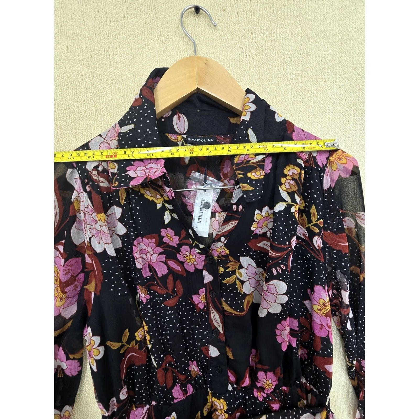 Vintage Bandolino Women's L Maxi Floral Long Sleeve Casual Dress Size L / US 10 / IT 46 - 4 Thumbnail