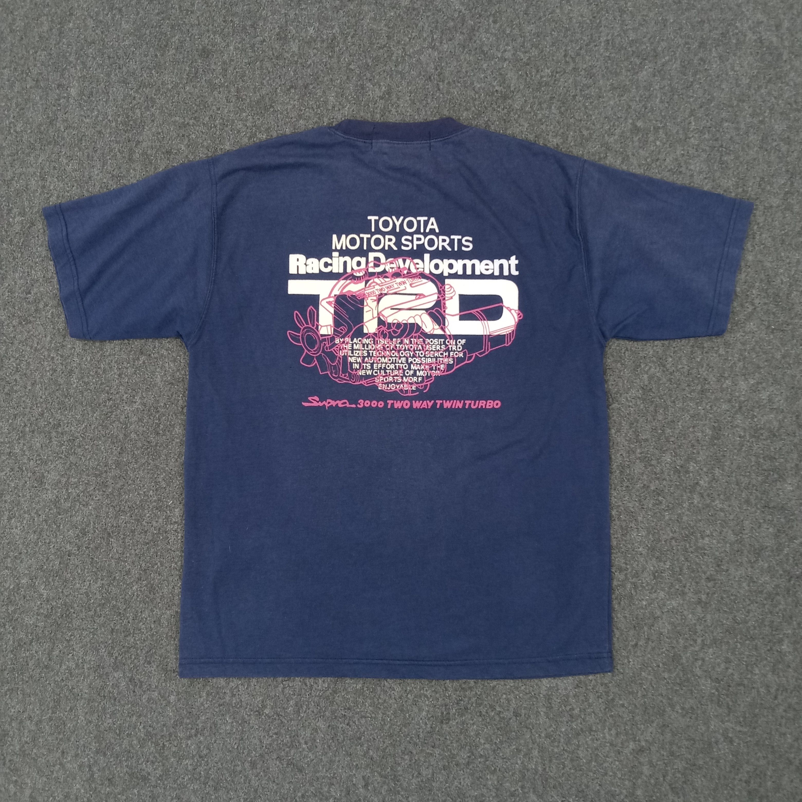 Japanese Brand × Vintage TRD Racing Development Toyota Supra Turbo Tshirt Size US M / EU 48-50 / 2 - 1 Thumbnail