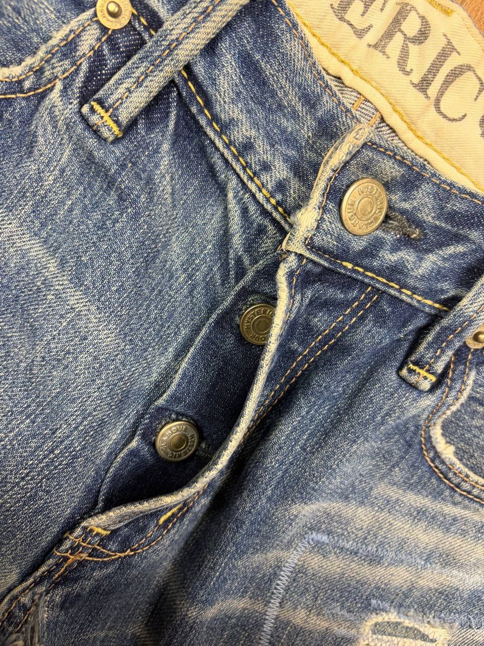 Hysteric Glamour HYSTERIC GLAMOUR RIPPED DISTRESSED DENIM JEANS Y2K ARCHIVE Size US 32 / EU 48 - 7 Thumbnail