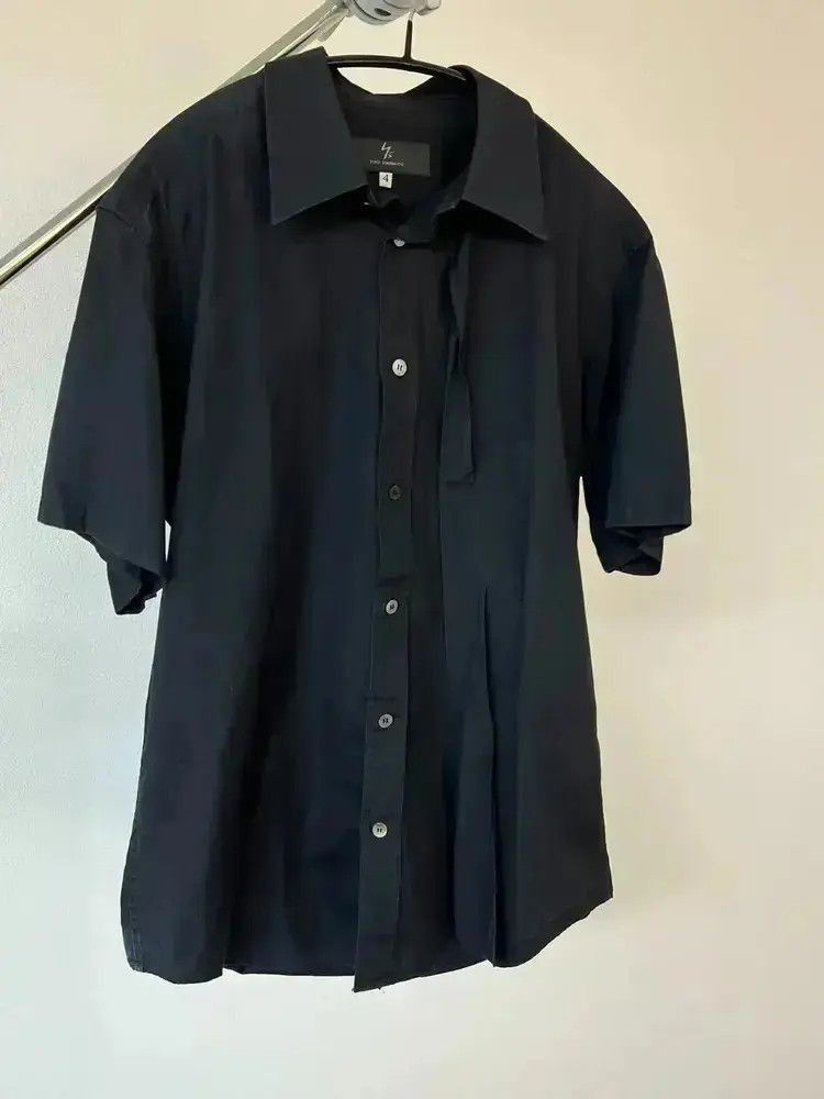 Yohji Yamamoto Yohji Yamamoto Y's fake tie S/S shirt-2505 Size US XL / EU 56 / 4 - 2 Thumbnail