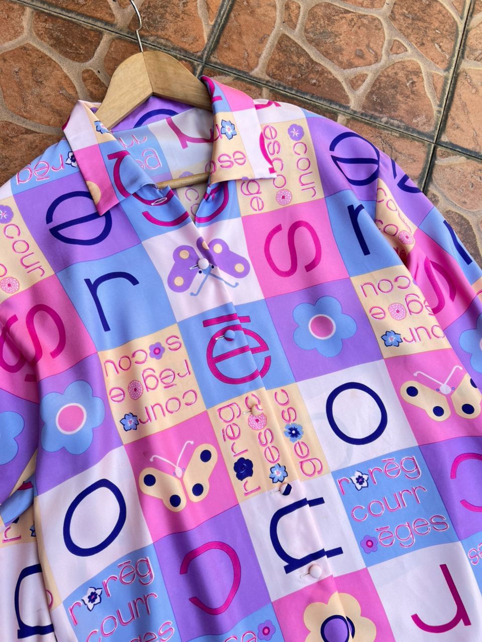 Courreges Vintage Courreges Spell Out Shirt Size L / US 10 / IT 46 - 4 Thumbnail