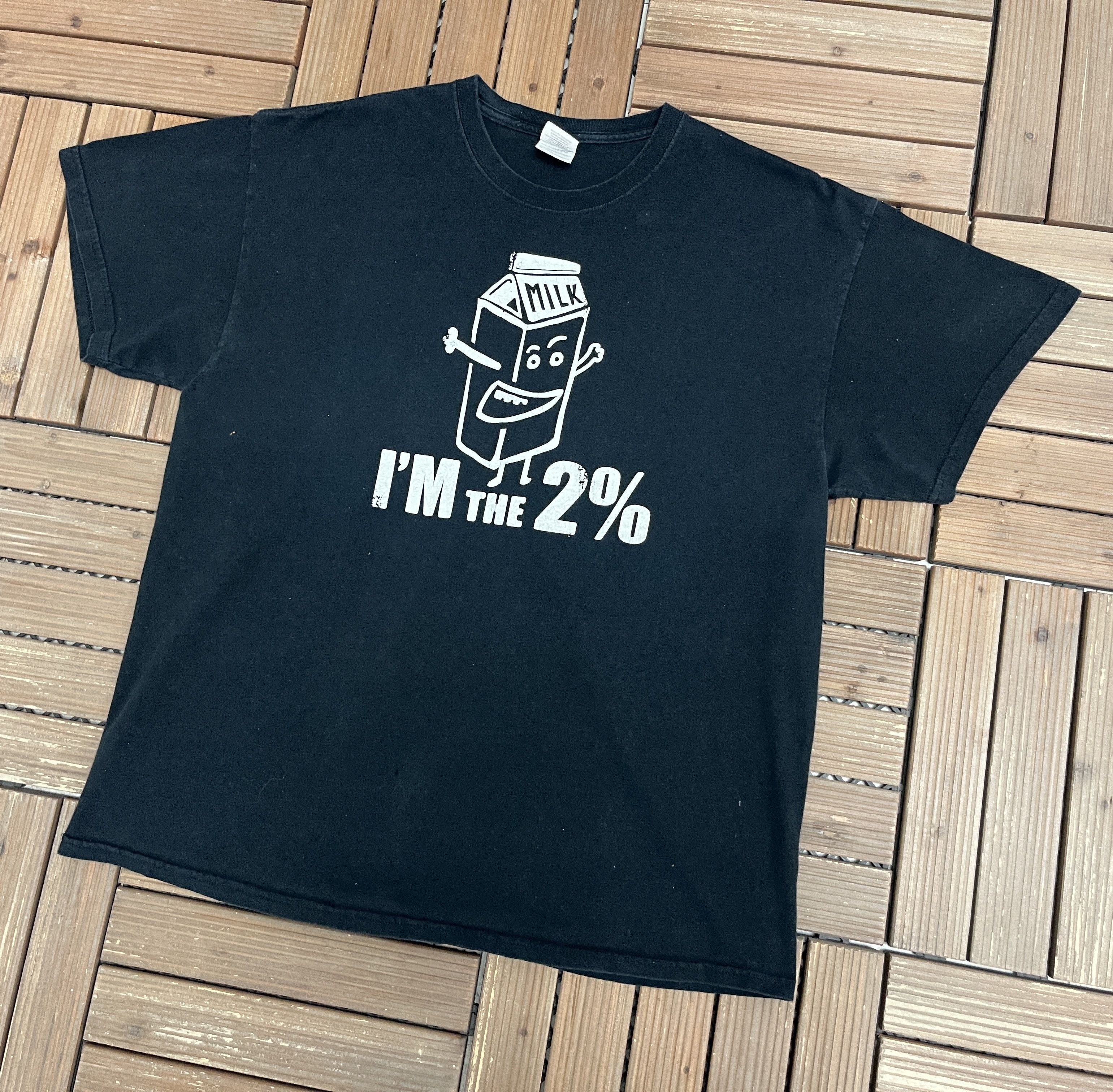 Vintage I'm The 2% Vintage Funny Black T-Shirt Tee Size US XL / EU 56 / 4 - 3 Thumbnail