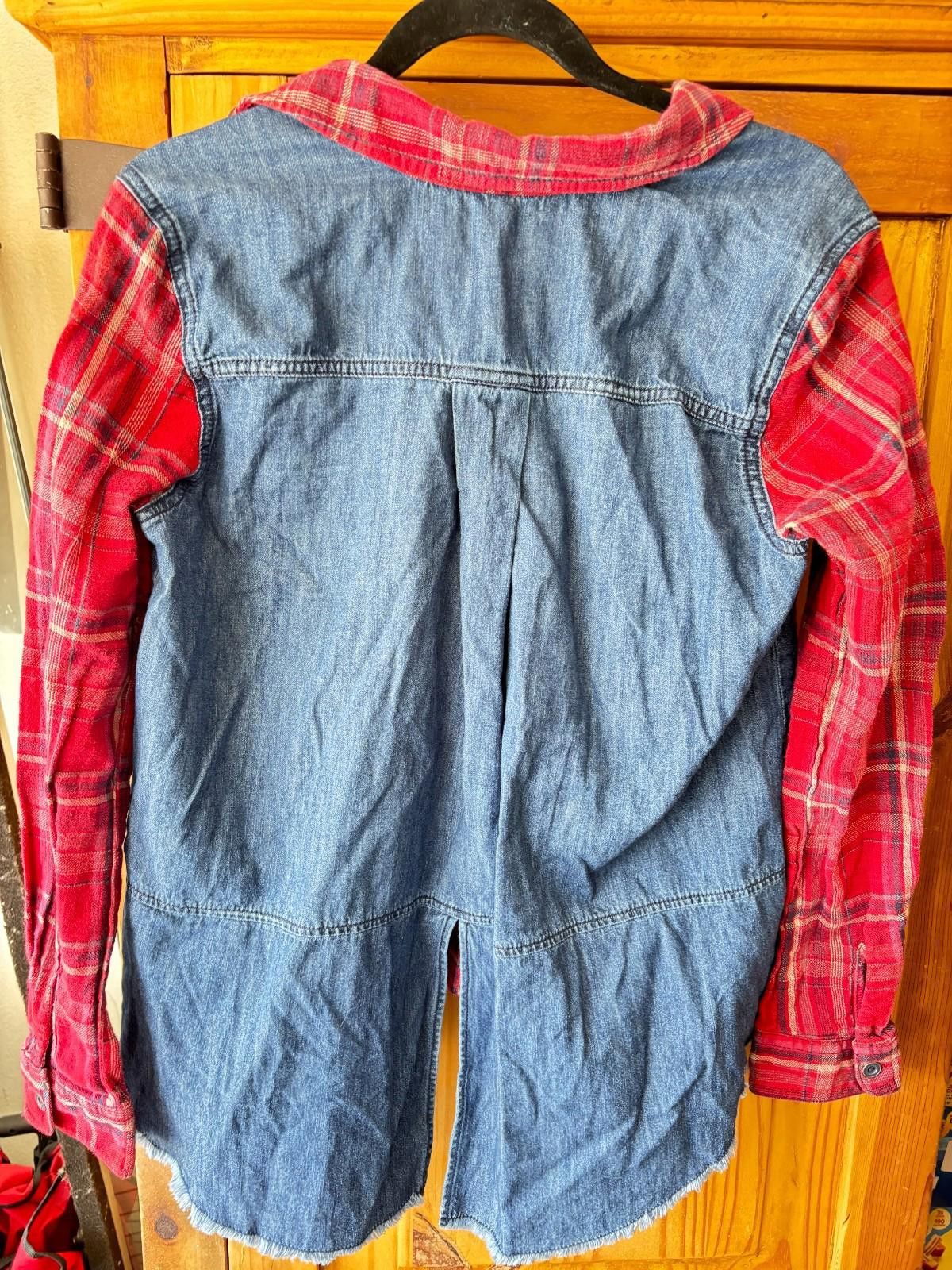 Free People Womens Free People flanel shirt size small #201 Size S / US 4 / IT 40 - 2 Thumbnail