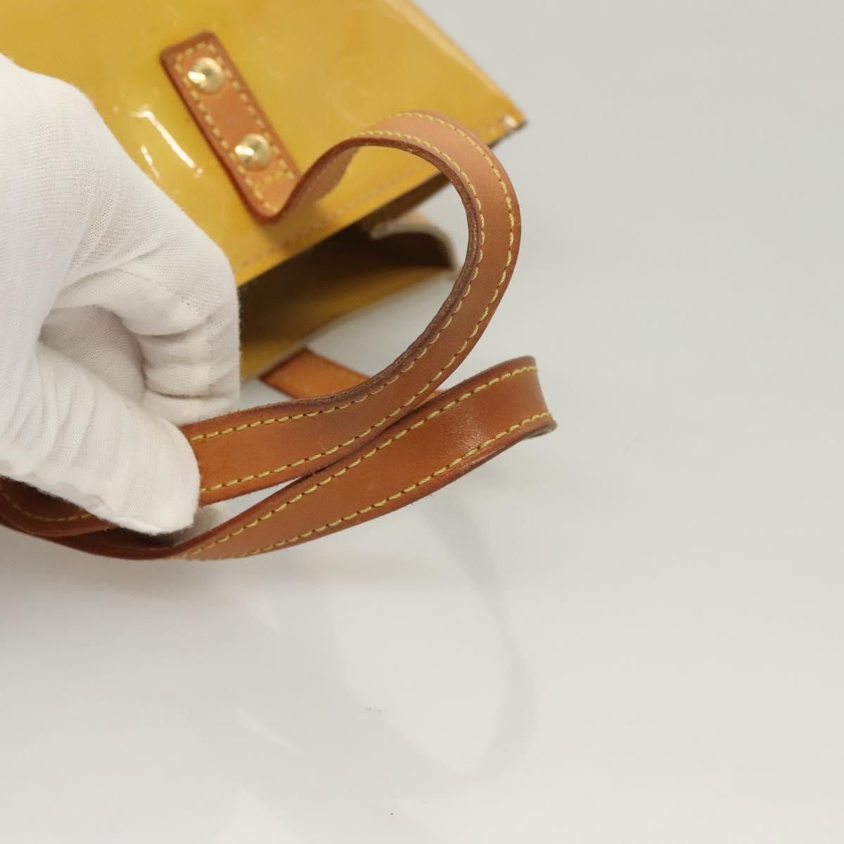 Louis Vuitton LOUIS VUITTON Monogram Vernis Reade PM Hand Bag Beige M91334 Size ONE SIZE - 7 Thumbnail