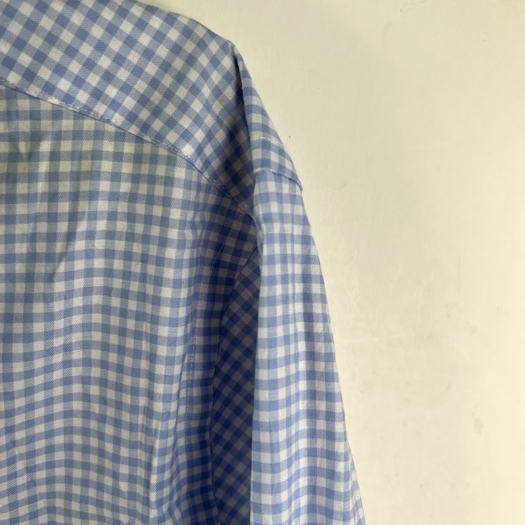 Ralph Lauren Lauren Ralph Lauren Shirt Adult XL Blue Check Button-Up Stretch Mens Size US XL / EU 56 / 4 - 2 Thumbnail