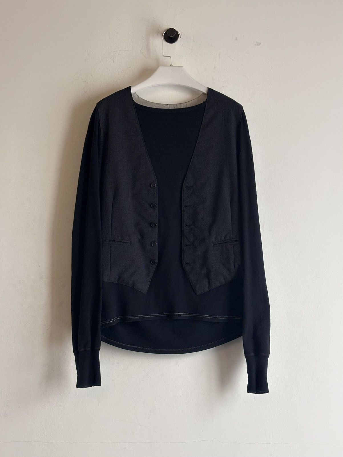 Maison Margiela Maison Martin Margiela | Artisanal Vest-Patched Sweatshirt Size US M / EU 48-50 / 2 - 3 Thumbnail