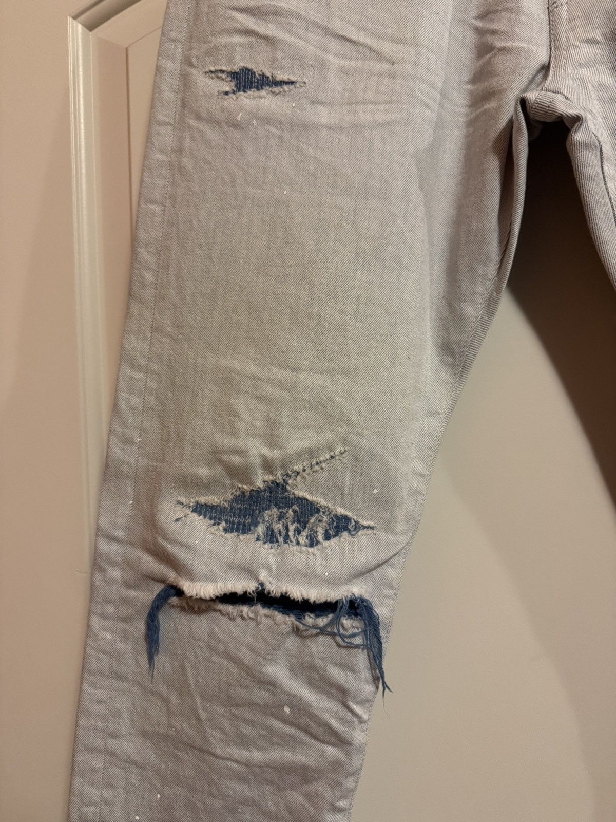 John Elliott John Elliott The Cast 2 Reverse Weave Jeans Light Blue Sz 34 Size US 34 / EU 50 - 3 Thumbnail
